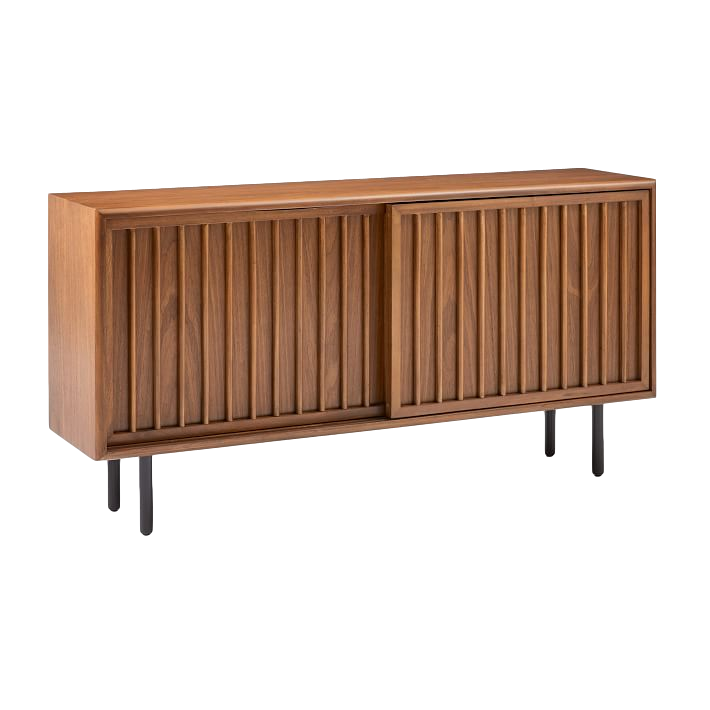 slatted media console