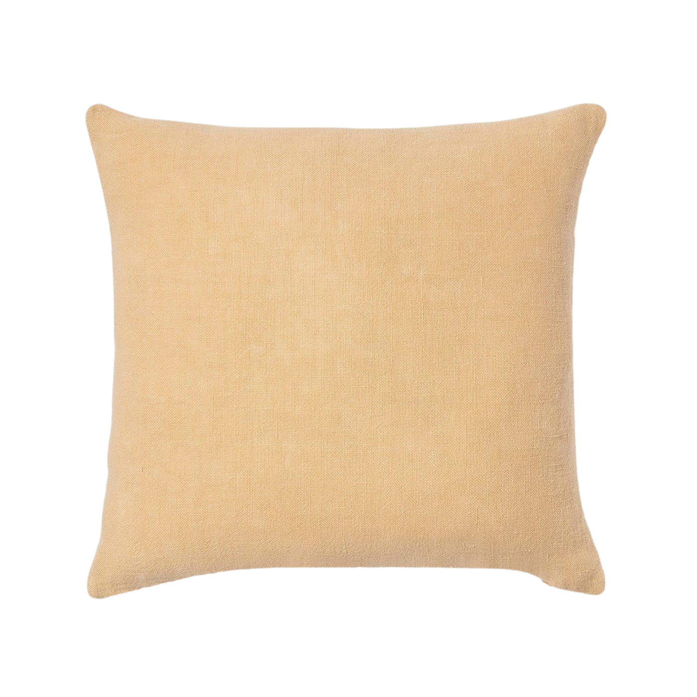 gold linen pillow