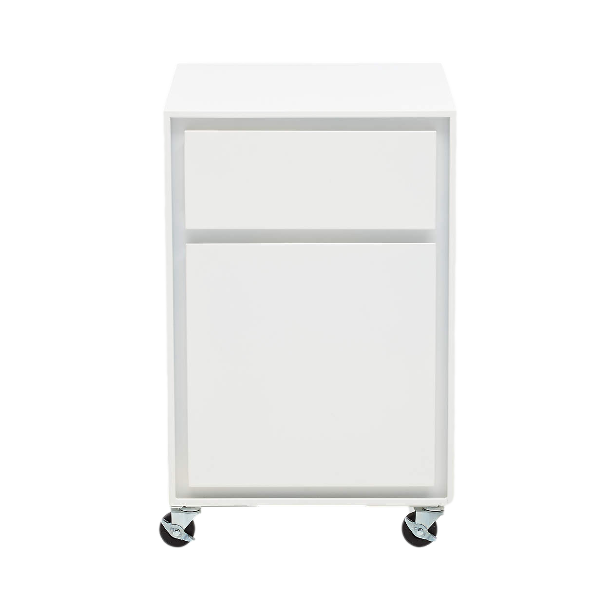 white two drawer file cabinet