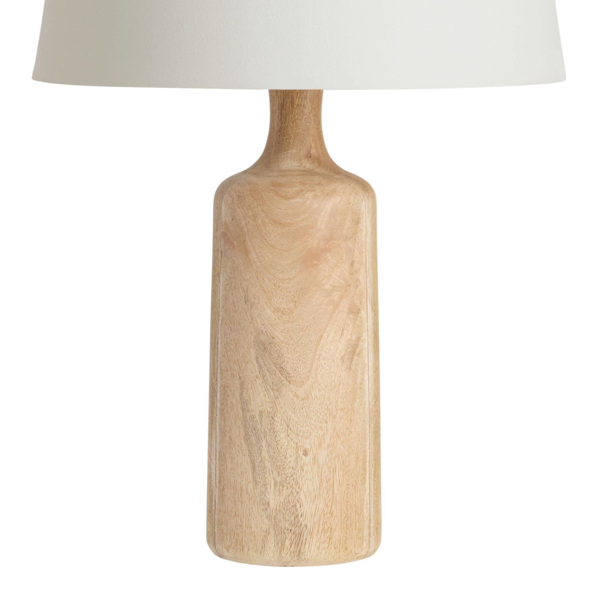 natural wood table lamp base