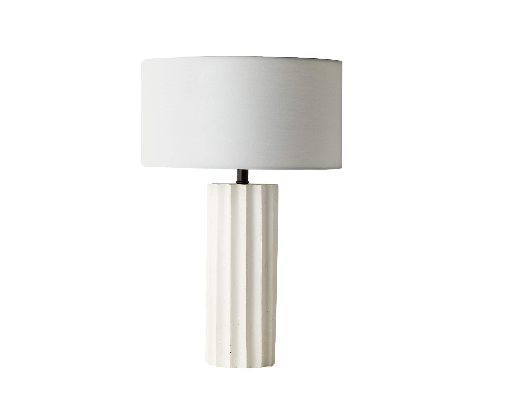 scallop white concrete table lamp