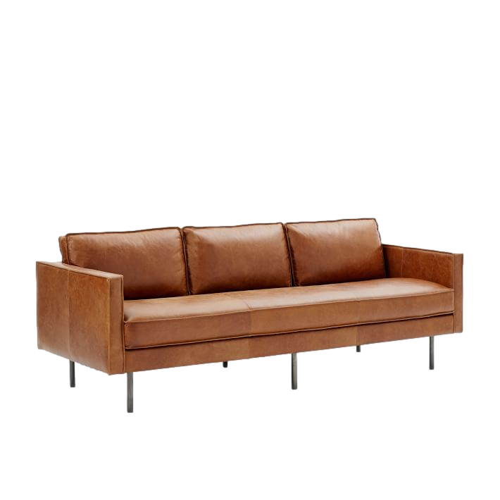bench cushion leather sofa