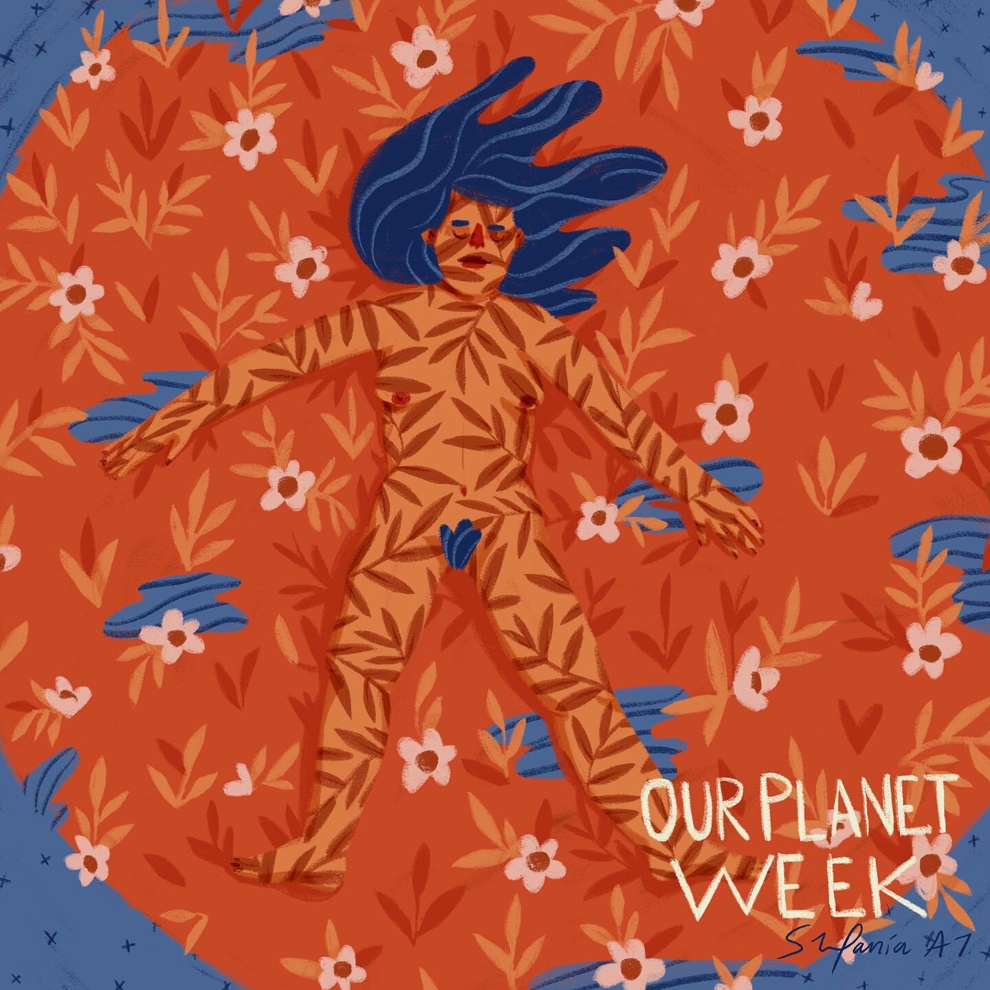 Our planet week &lsquo;Protect&rsquo; 
Joining @ourplanetweek who will plant a tree for each illustration posted from 21st to the 31st of march! 
.
.
.
.
.
.
#ourplanetweek #ourplanetweek2021 #protect #protecttheplanet #bluehair #illustration #onetre