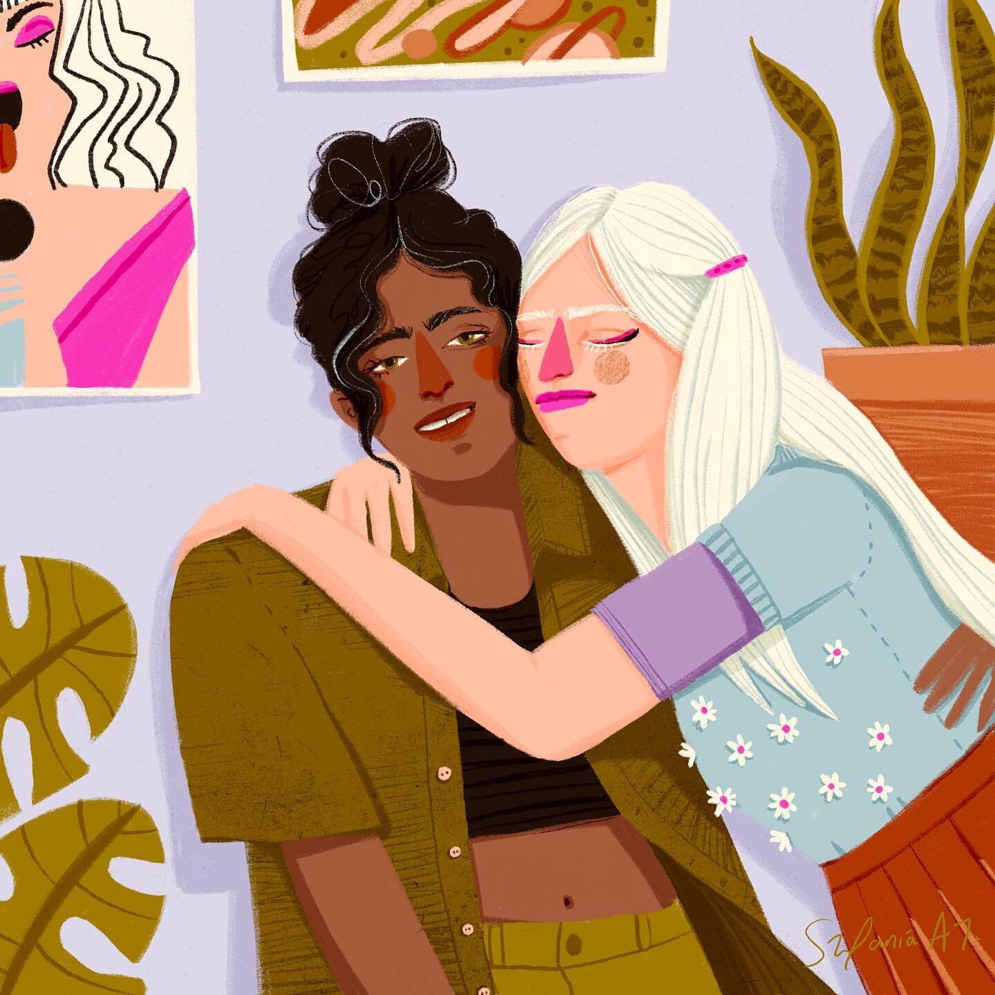 Friendship 👯&zwj;♀️ 
Inspired by Rue and Jules, a complicated relationship but very deep and powerful. 
Swipe to see the process video. 
.
.
.
.
.
.
#friendship #posters #euphoria #rueandjules #texture #illsutration #womenofillustration #womensuppor