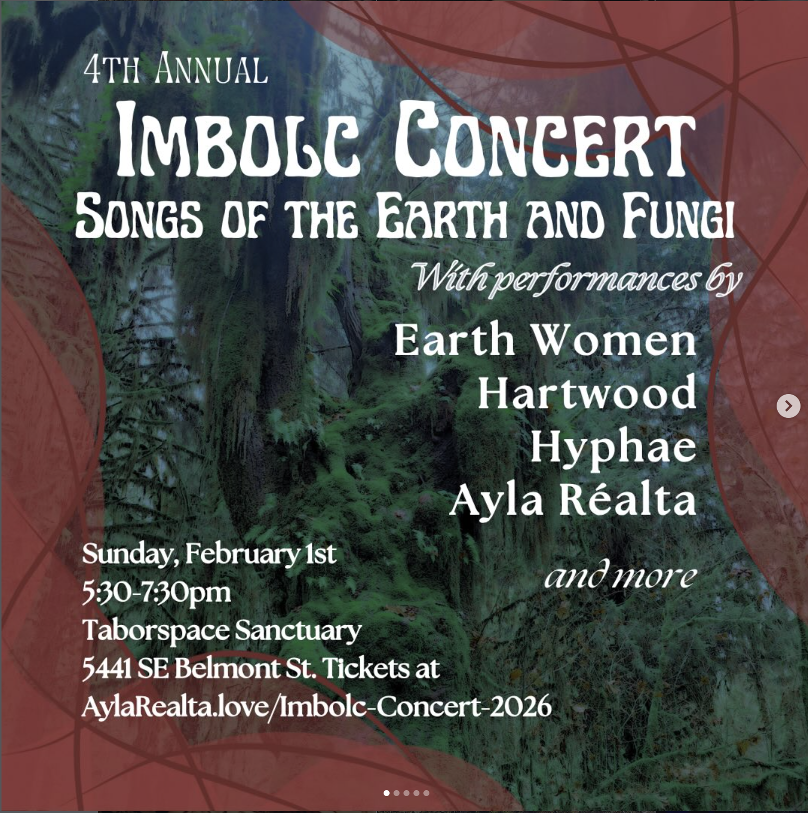 Imbolc Concert ~ Songs of the Earth &amp; Fungi [partner event]