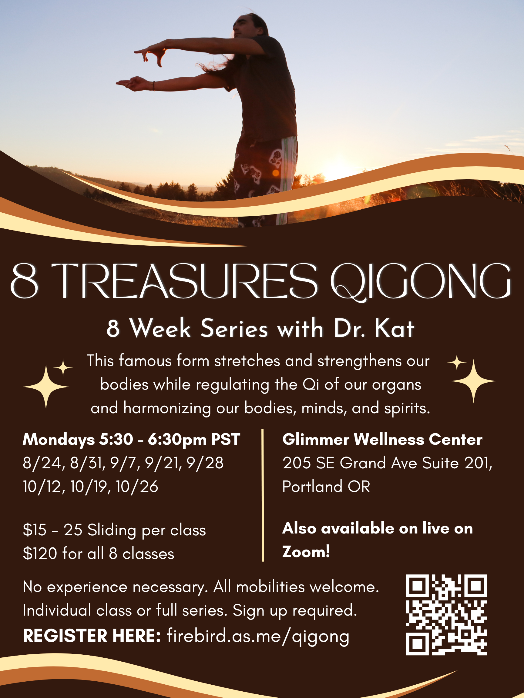 8 Treasures Qigong with Dr. Kat (Hybrid ~ PDX + Online)