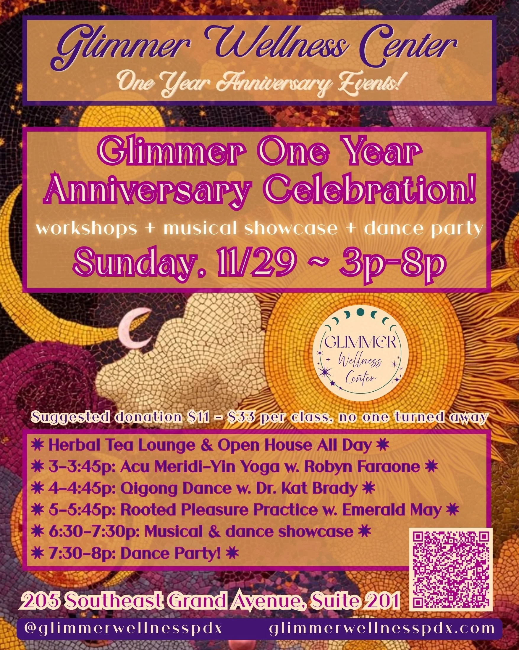 Glimmer Wellness 1 Year Anniversary Celebration
