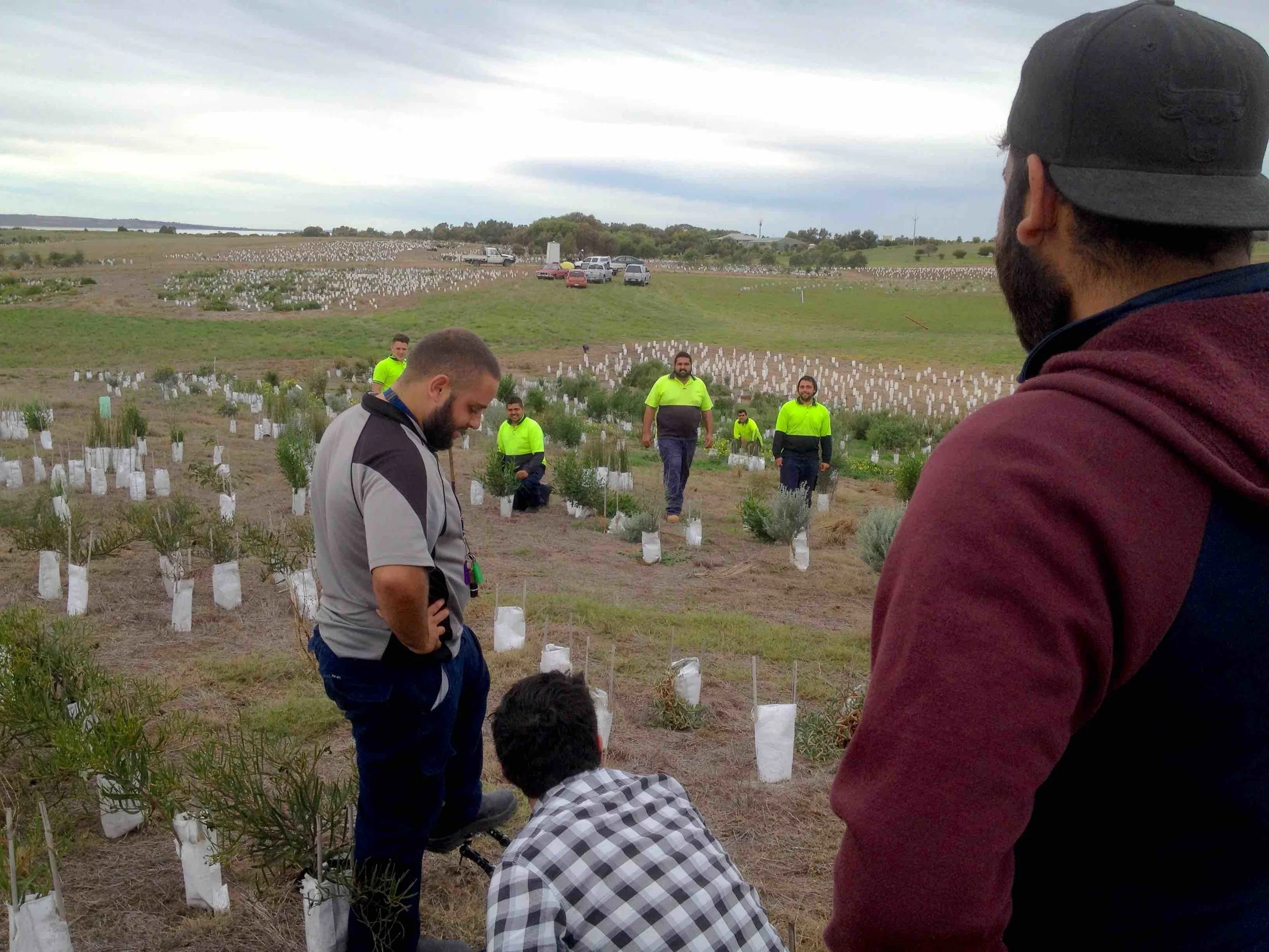 Shooting at Raukkan with Ngarrindjeri rangers. Photo Jen Lyons-Reid