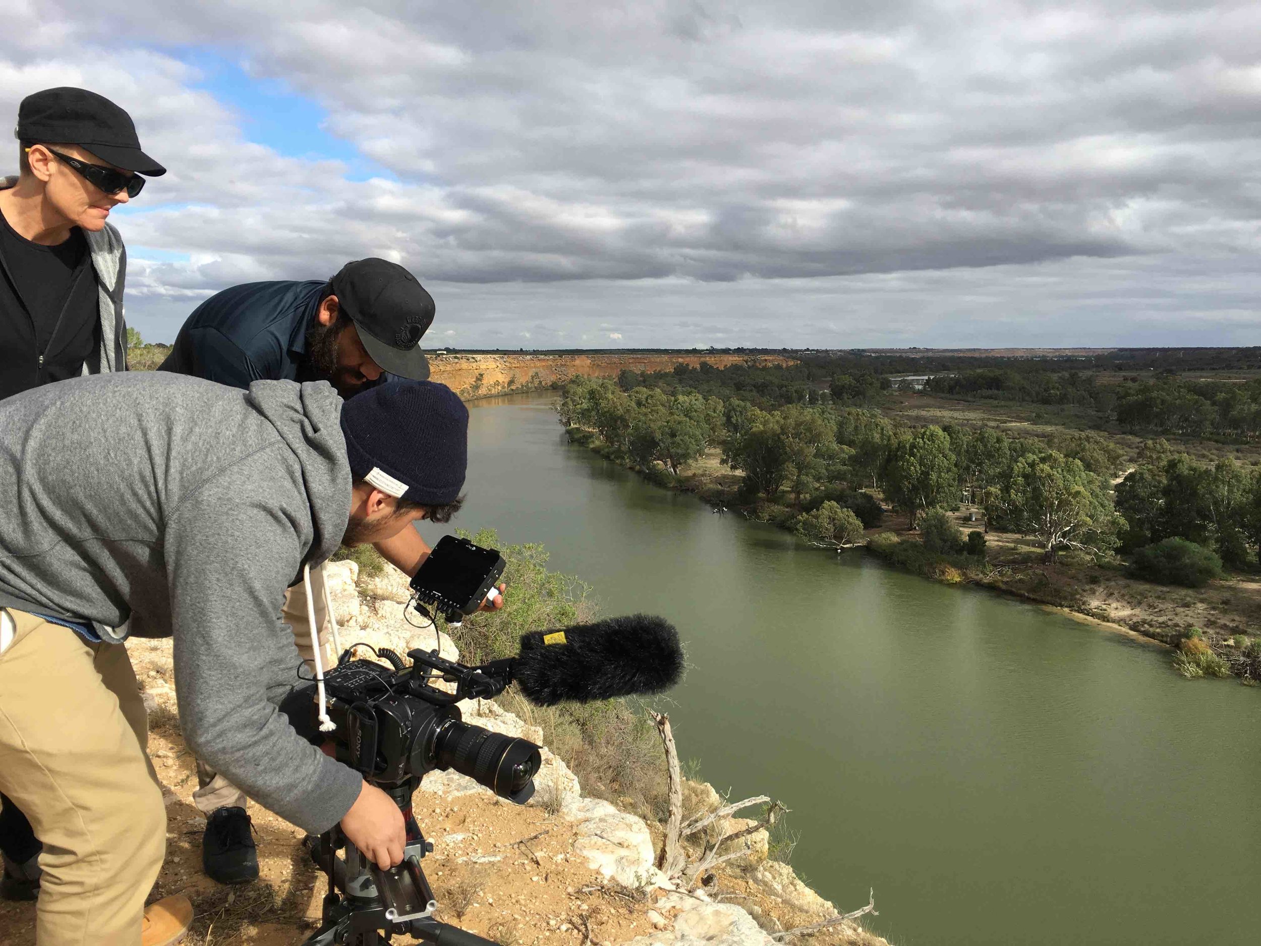 At the Murray River cliffs near Mannum. Photo Carl Kuddell, May 2016