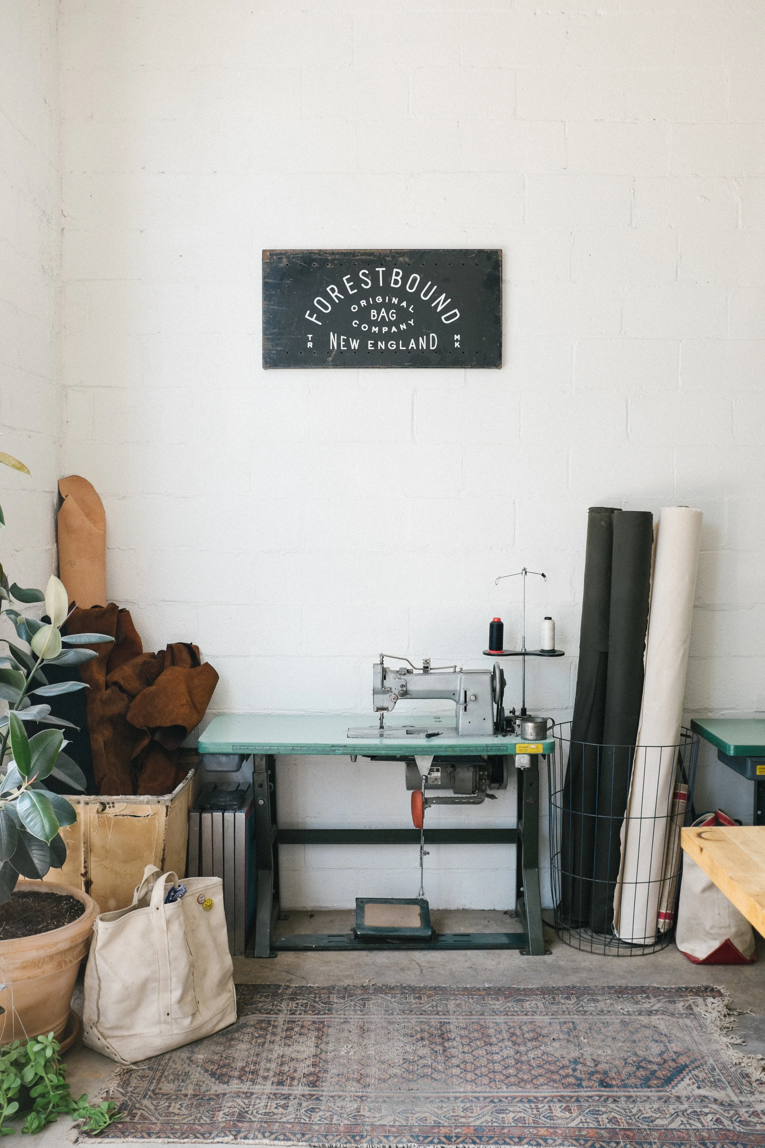 A charming, industrial work space.
