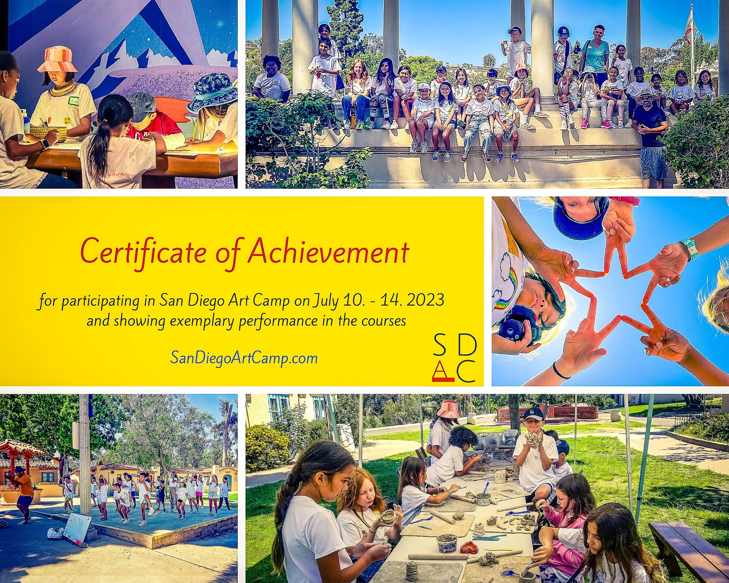 San Diego Art Camp July 10-14 2023