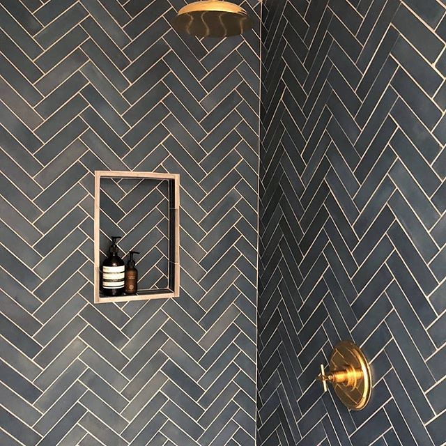 Bathroom Crush 💕 Herringbone Cement Tiles + Gold Tapware. 📸 @cletile  @tatereynoldsdesigner .
.
.
#bathroomdesign #bathroomdecor #bathroom #bathroomtiles #tile #tiledesign #tiles #tiler #tilestyle #tilelove #herringbonetile #herringbone #pattern #p