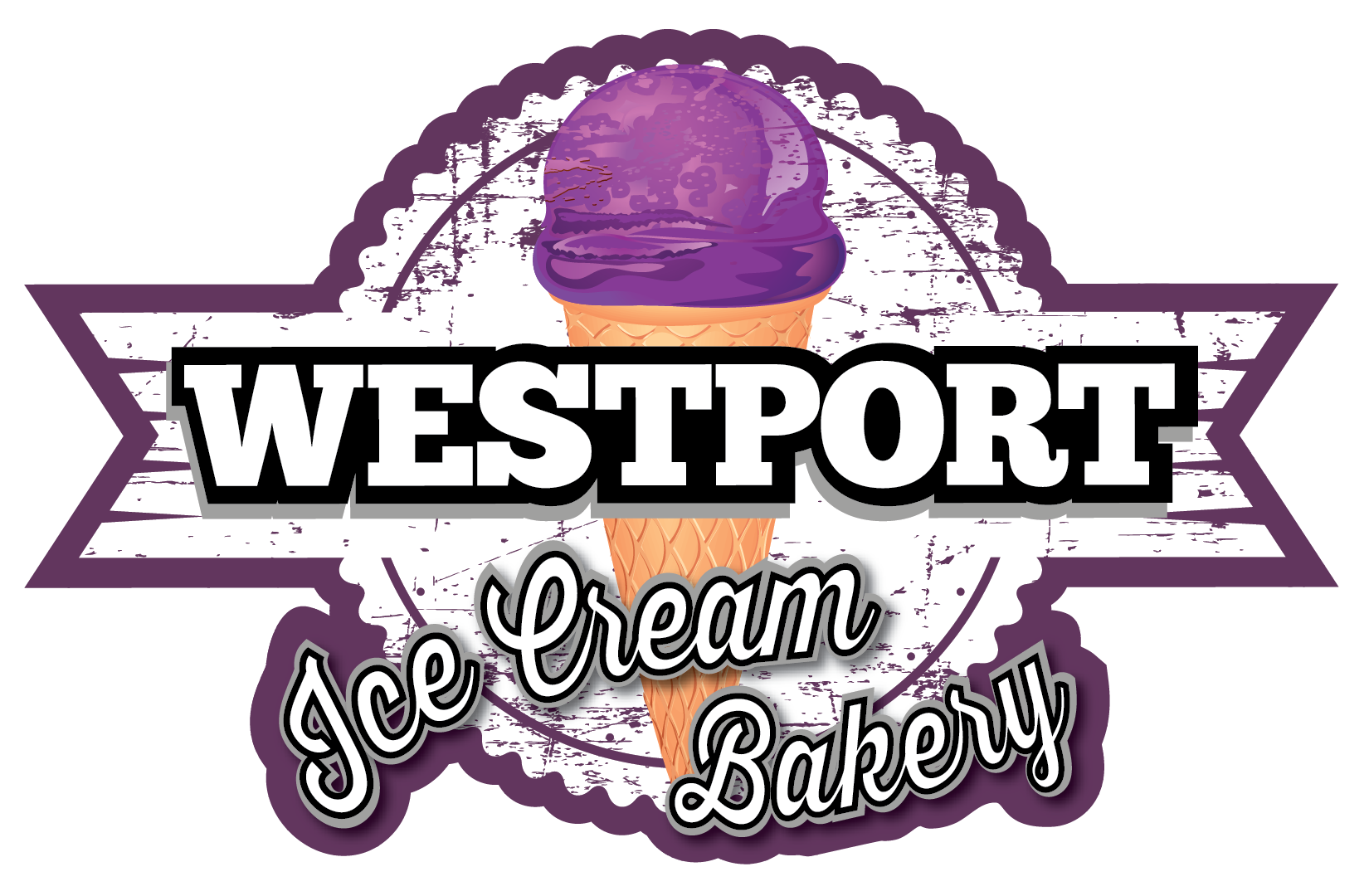 Adobe Illustrator Logo Design - Westport Ice Cream Bakery
