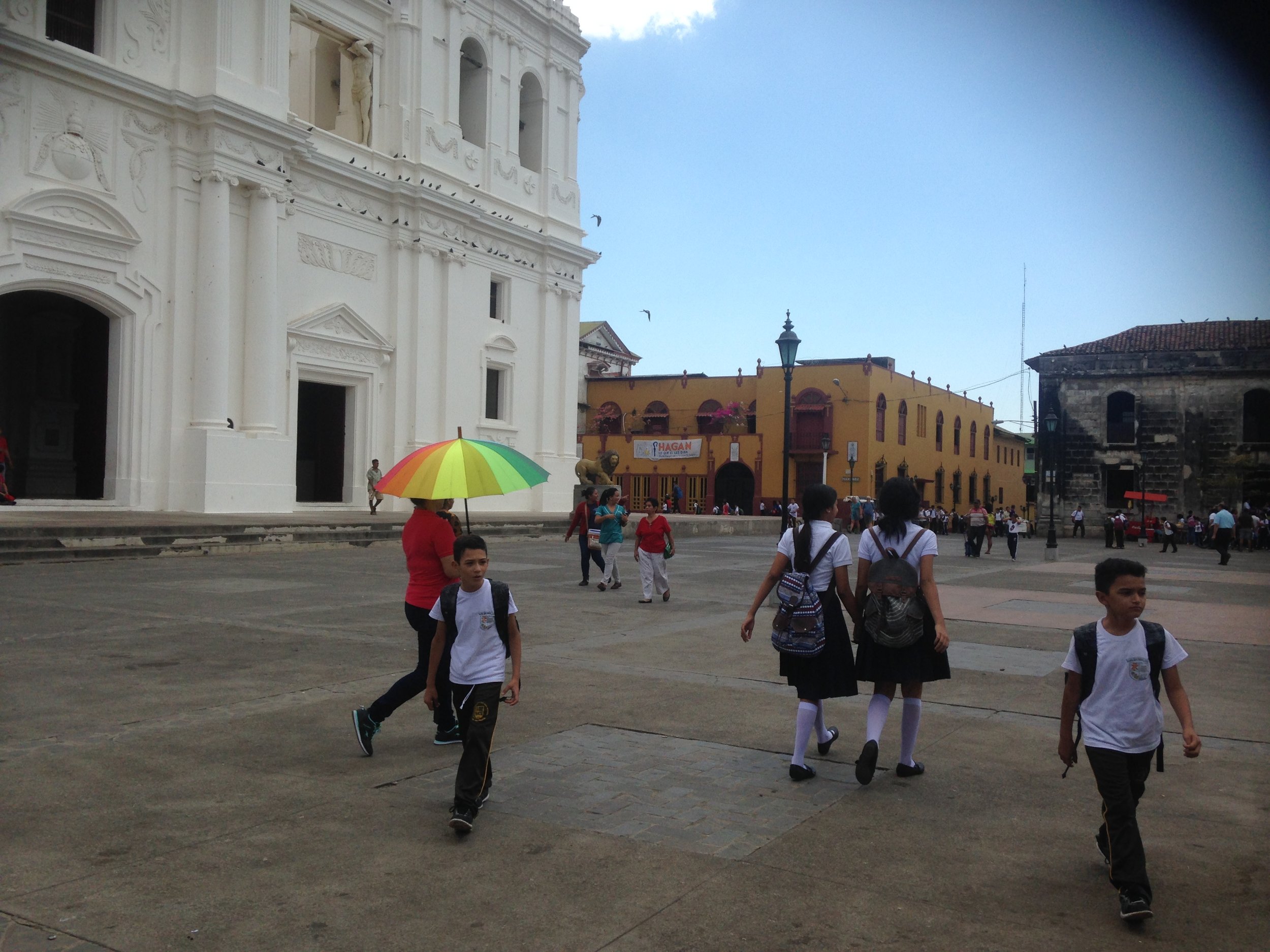 Mid-day scene in Leon, Nicaragua.