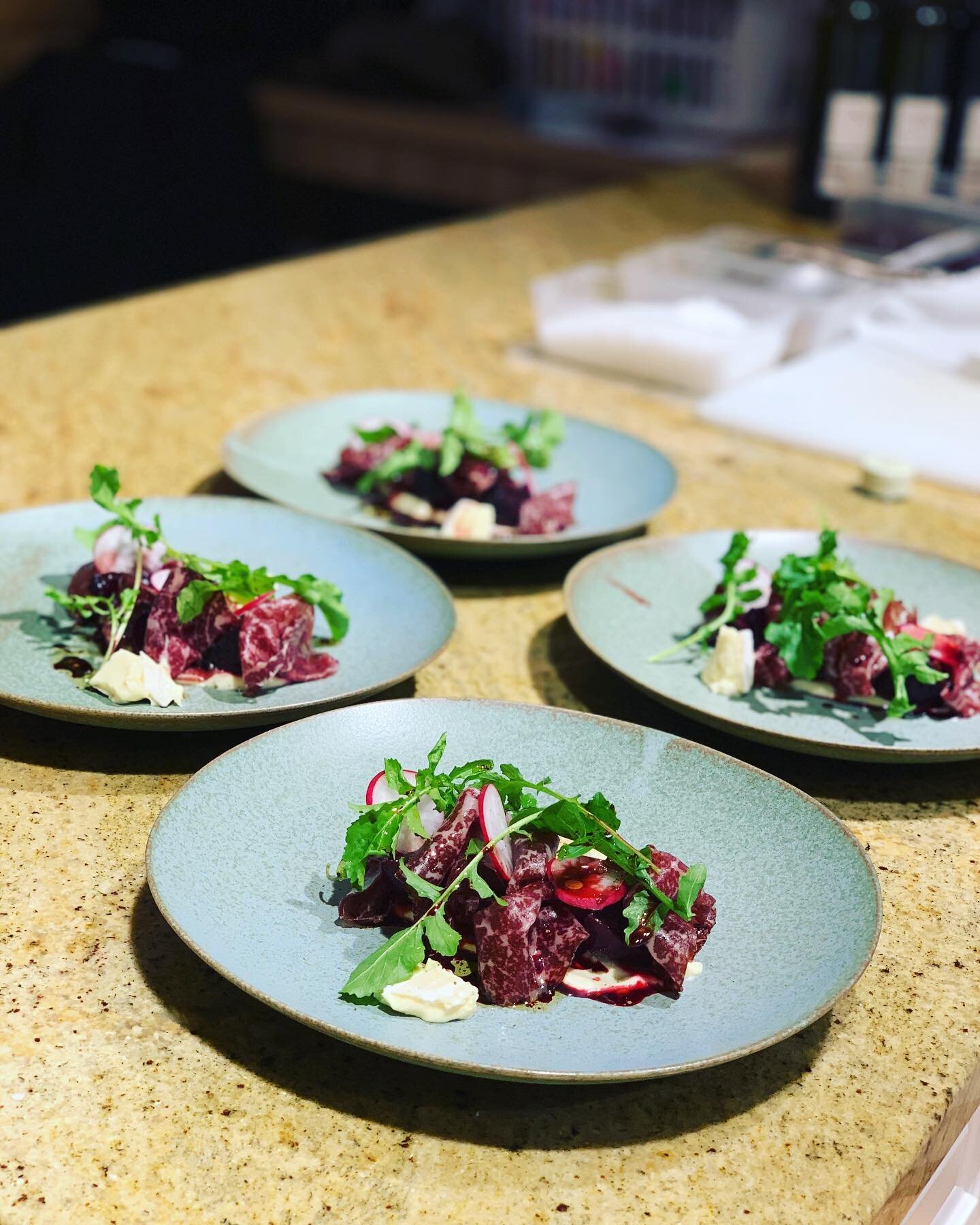A small salad of beetroot, French Brie, wagyu bresaola with rocket from my garden . First course of five from Saturday night...
.
.
.
#salad #food #foodphotography #privatechef #sydneyfood #sydneyfoodie #chefsofinstagram #foodiesofinstagram