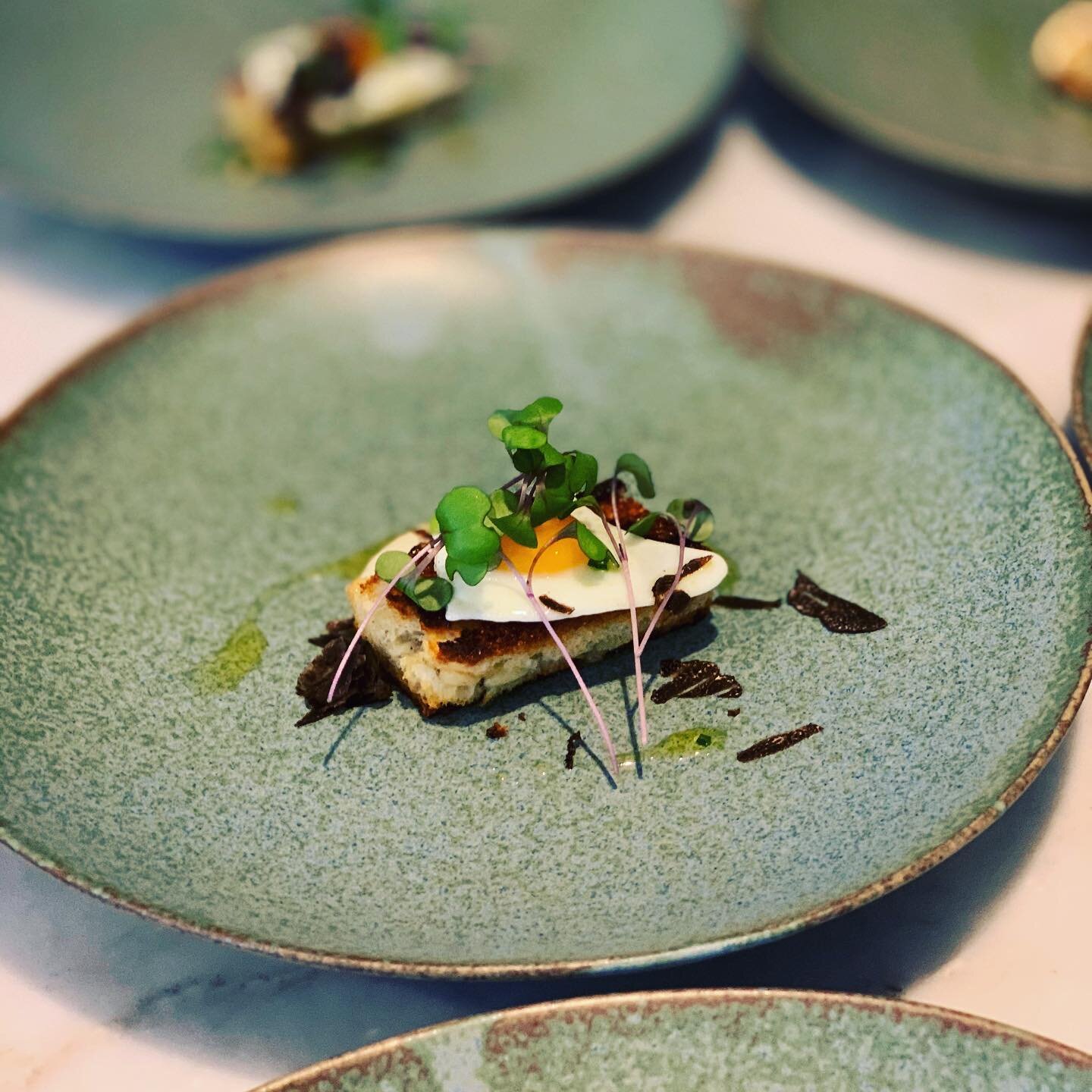 Grilled brioche &ldquo;croque madame&rdquo; of gruyere, truffle butter and fresh truffle with truffled mayonnaise and a fried quail egg. This was the first  from my end of season truffle lunch in the southern highlands yesterday. Many thanks to Patri