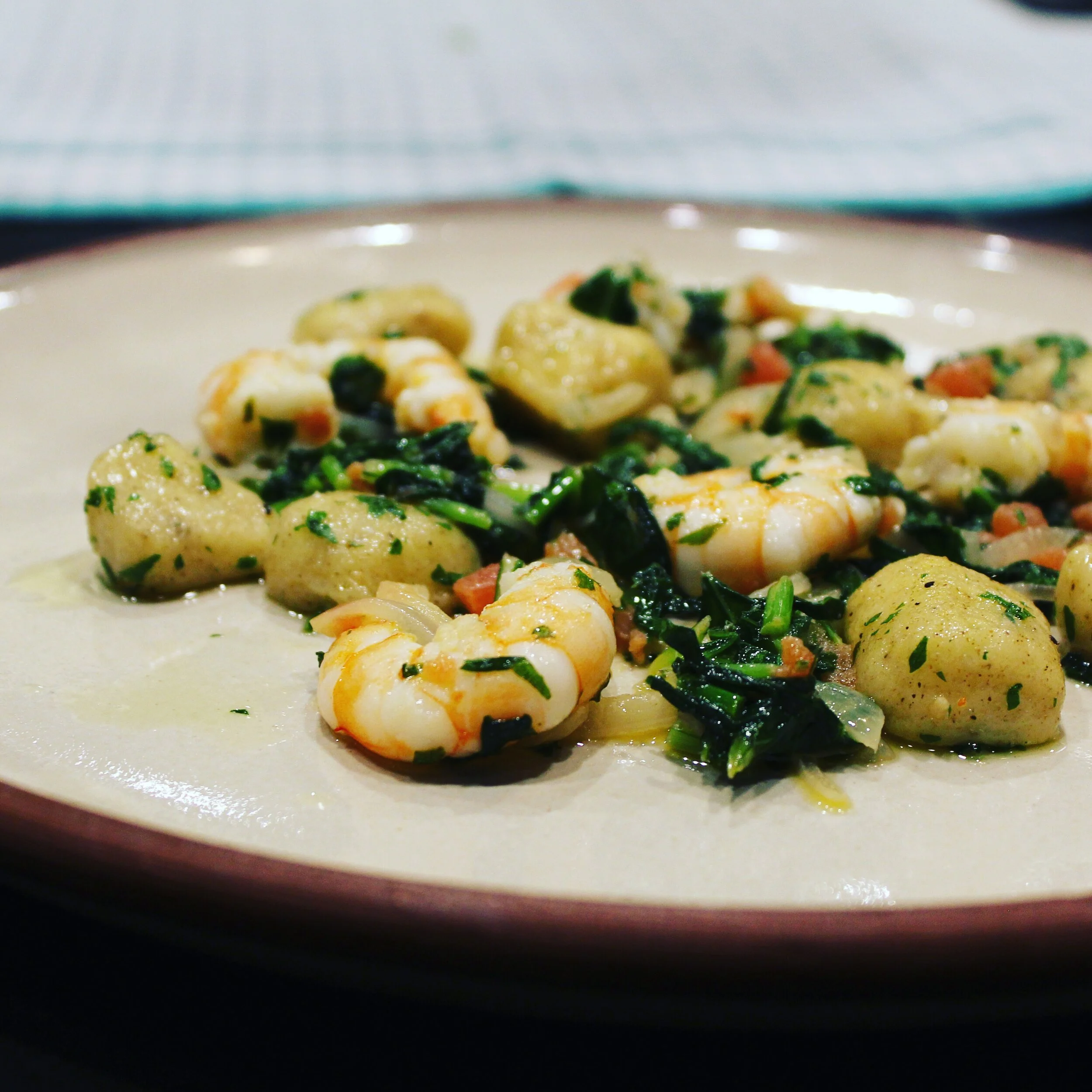 Potato gnocchi with two sauces