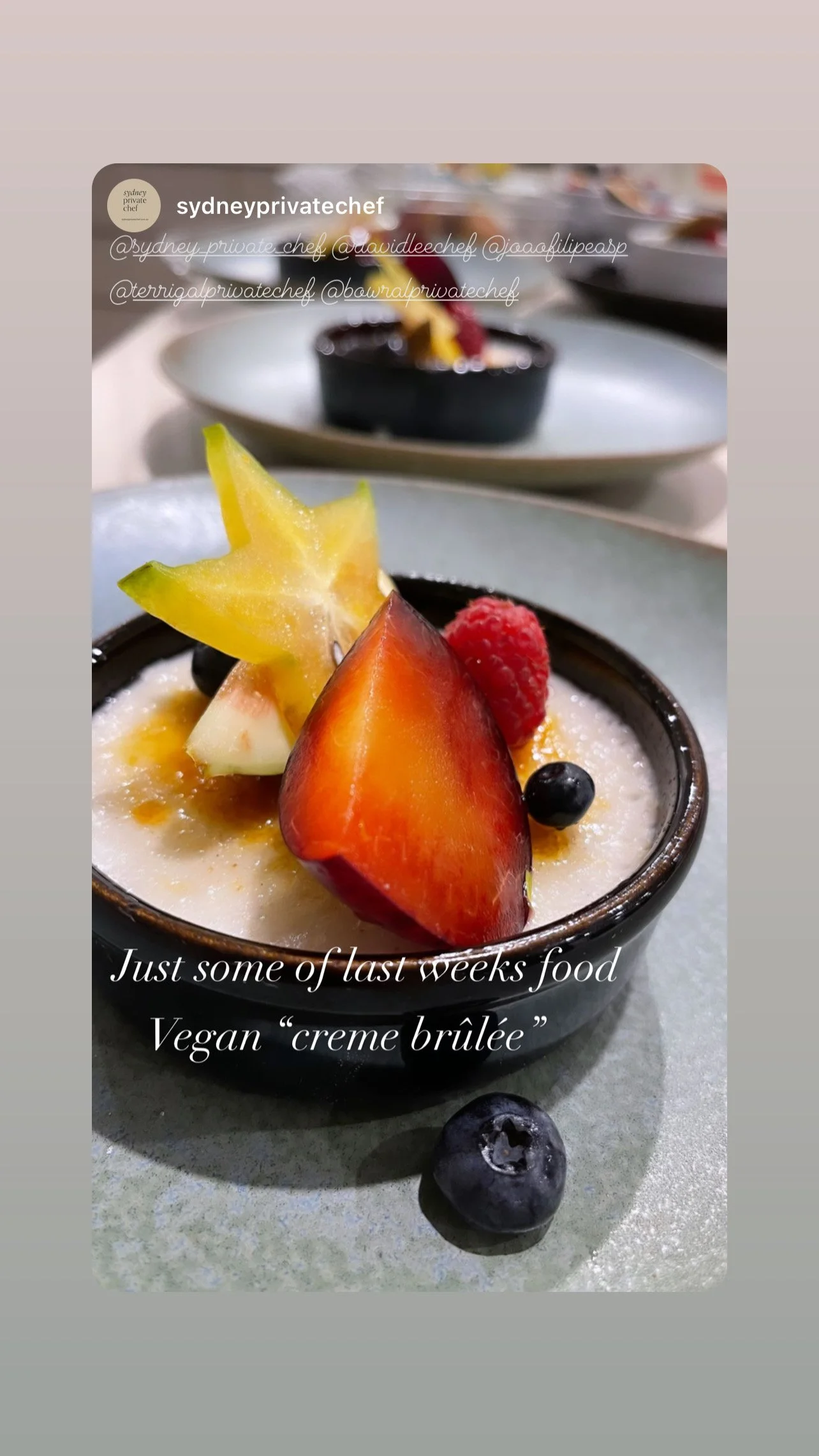 Sydney Private Chef Menus February 2022