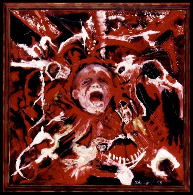 'East Timor', 1999 Medium: Oil on canvas Size: 100 x 100 cm Location: Anonymous Collector