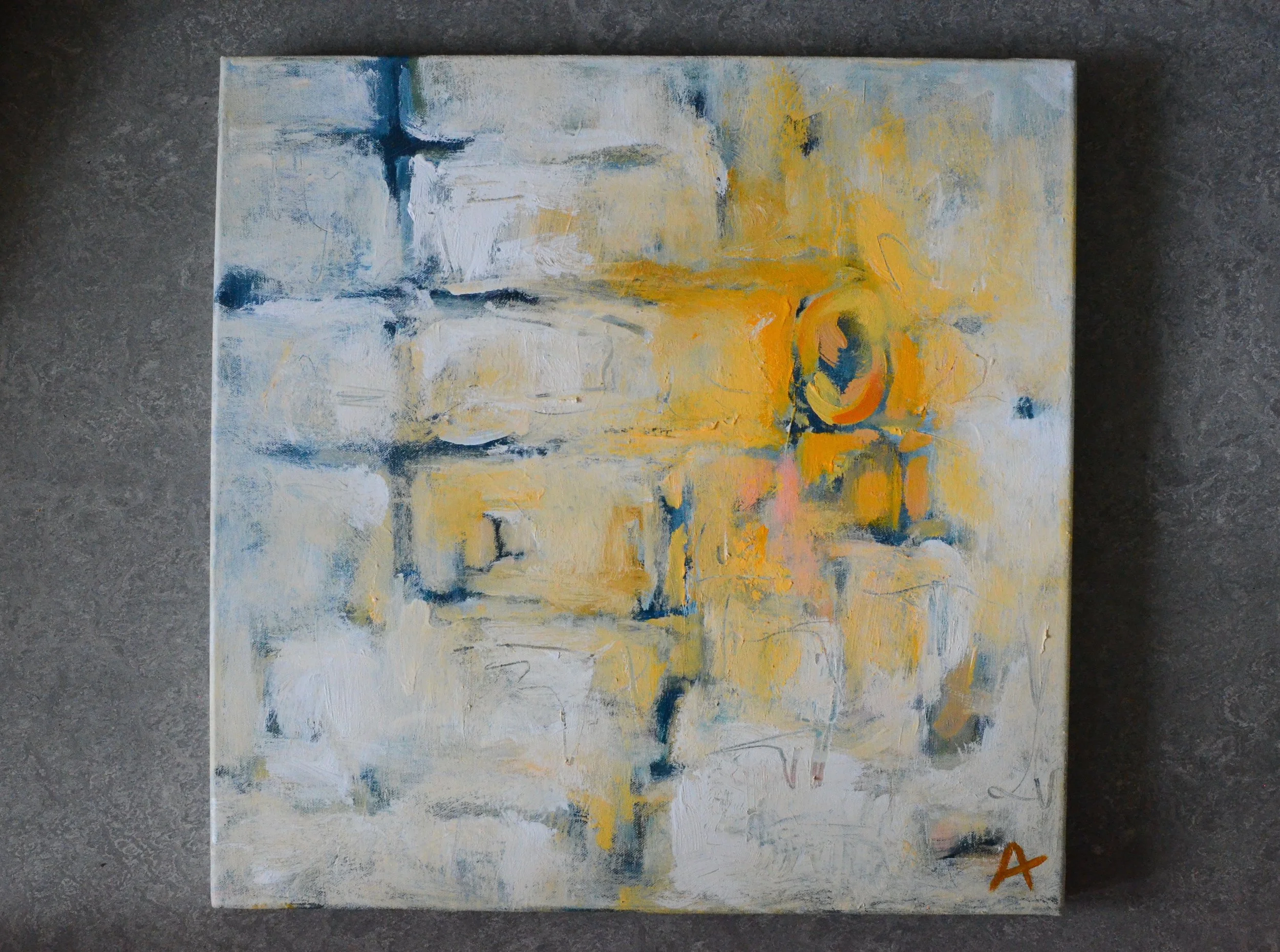 "Egg yolk dripping down palm"