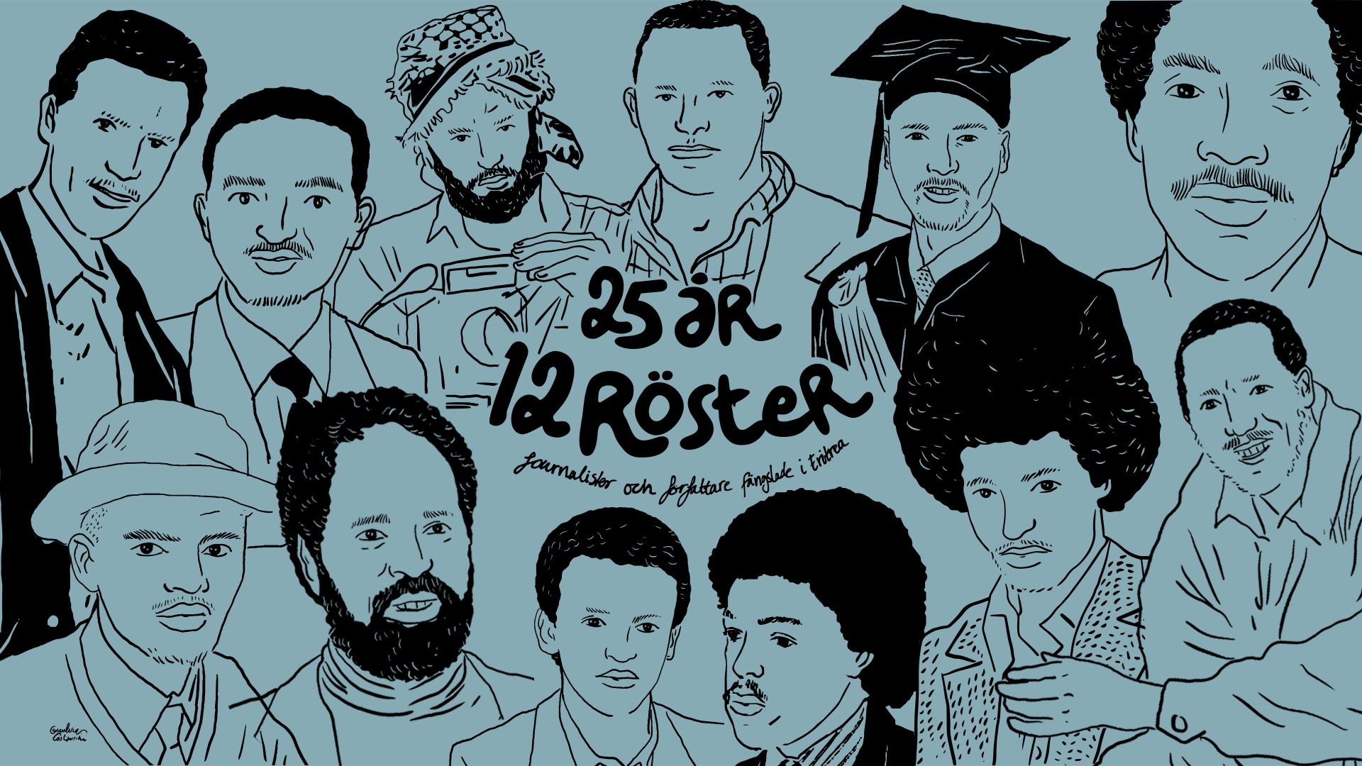 25 år, 12 röster – utställning om Dawit Isaak och hans fängslade kollegor
