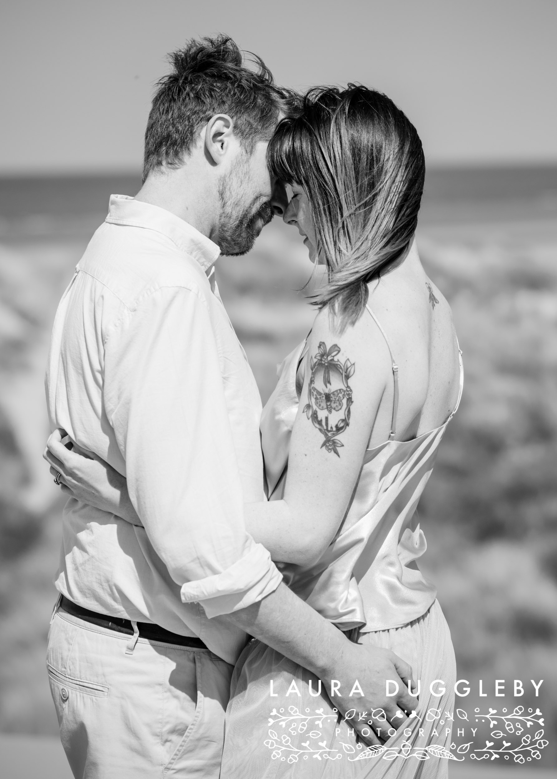 formby beach couples shoot
