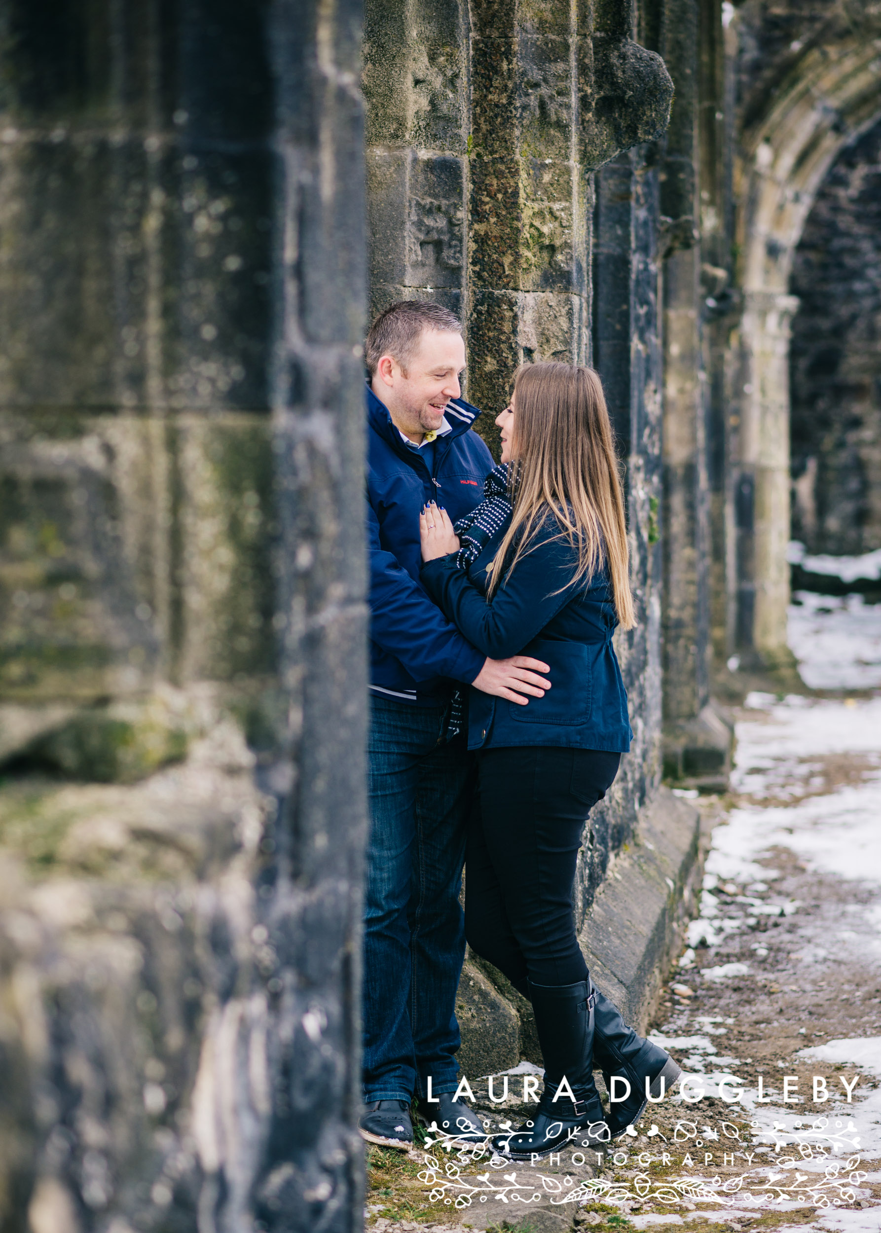 ribble valley engagement shoot at whalley abbey