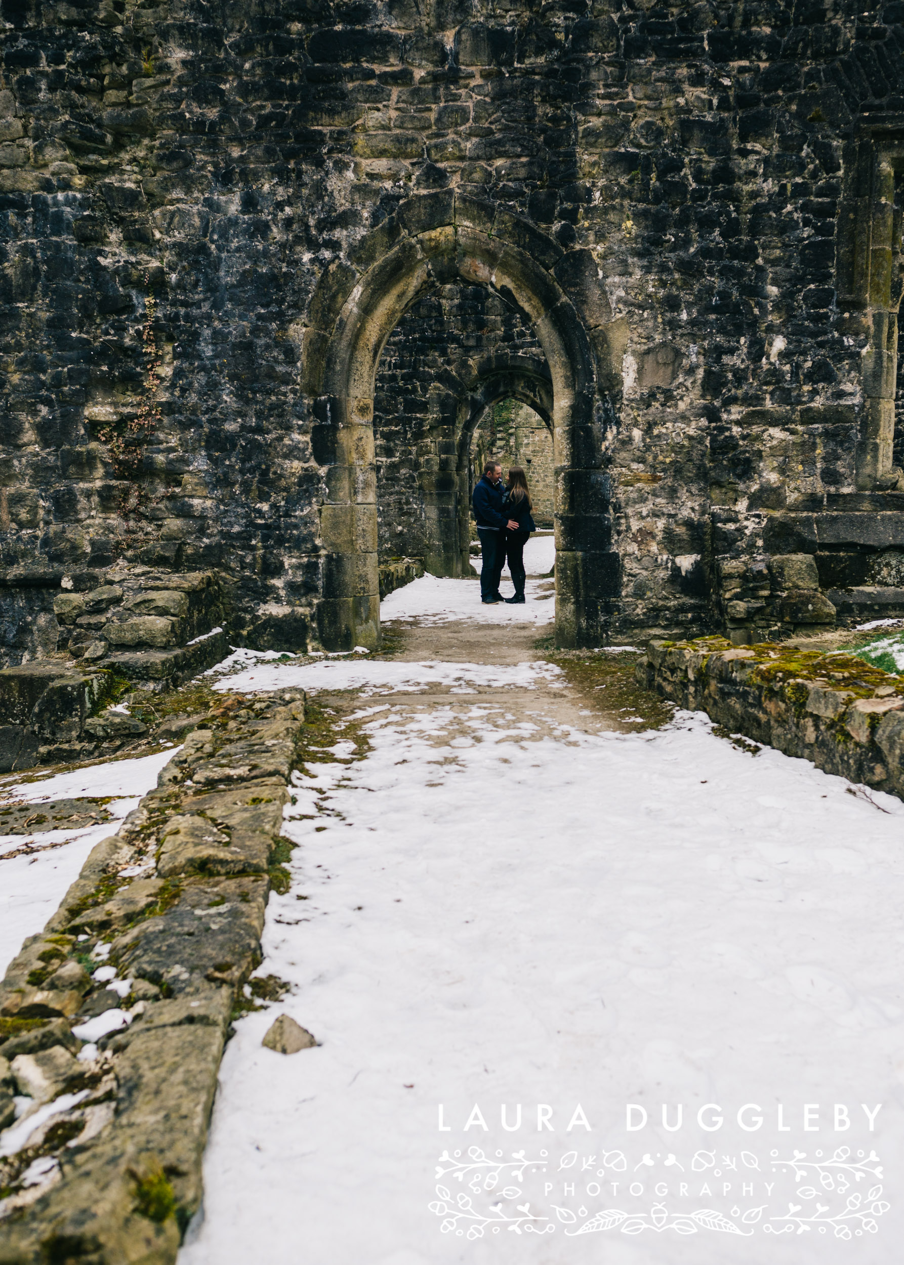 whalley abbey engagement shoot