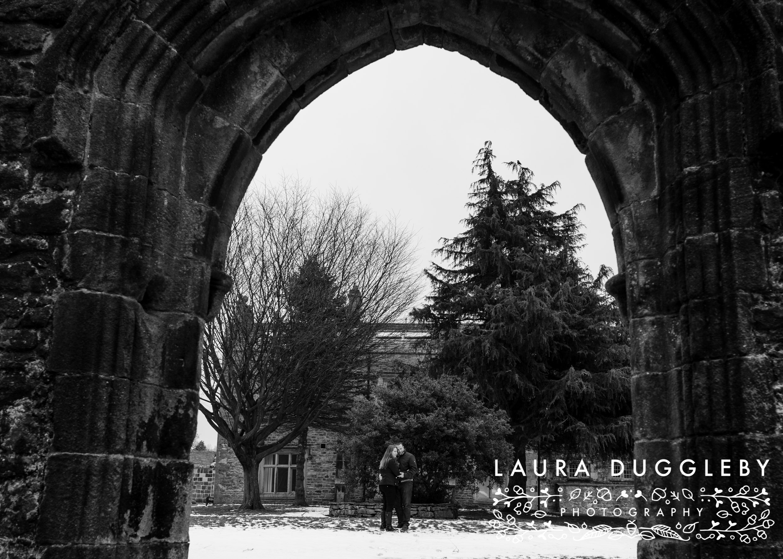 whalley abbey in the ribble valley engagement shoot