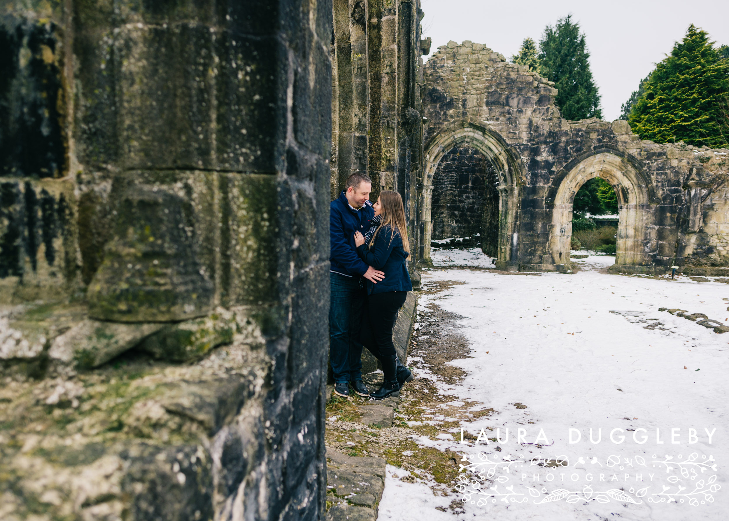 ribble valley engagement shoot at whalley abbey