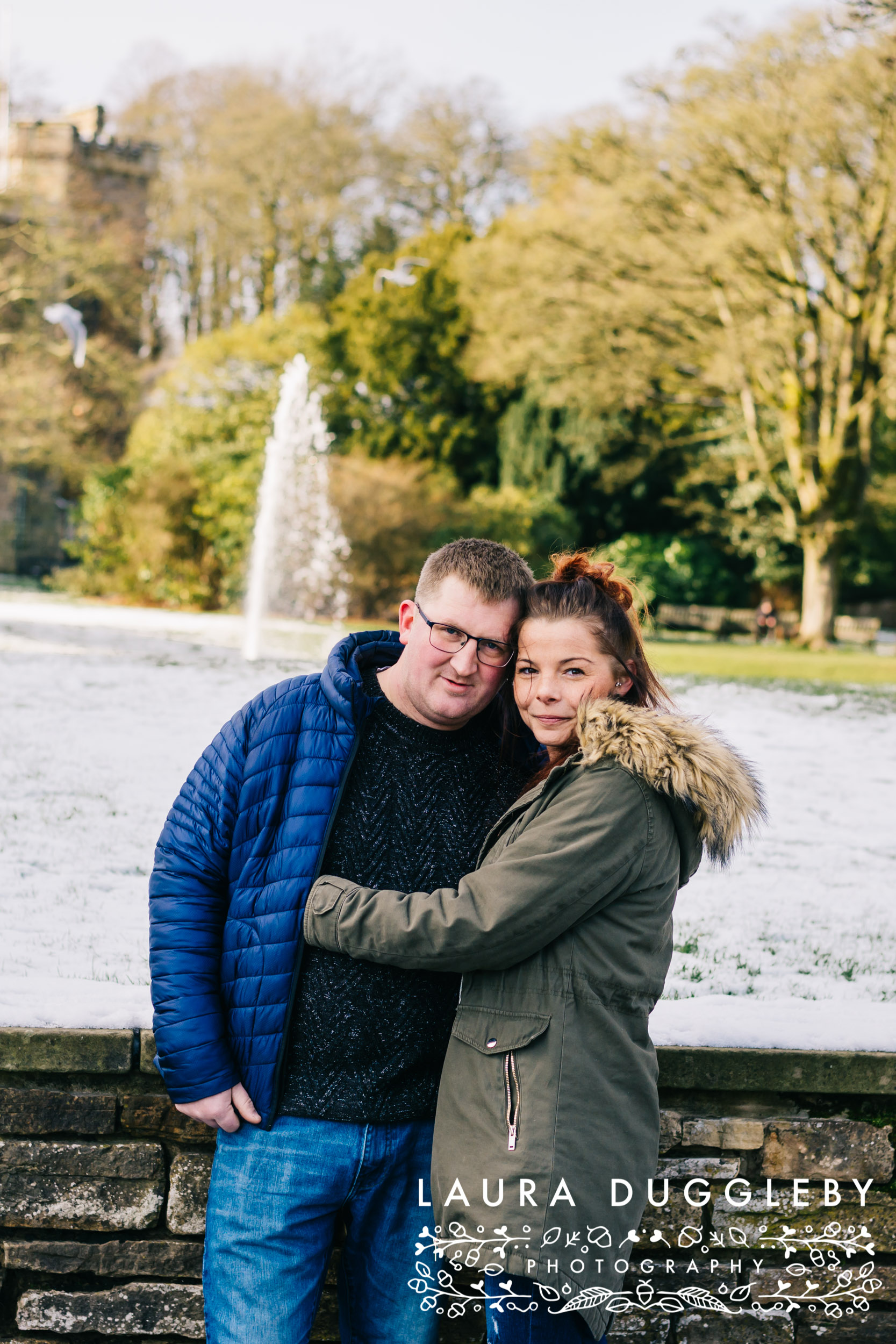 Lancashire Snowy Engagement Shoot