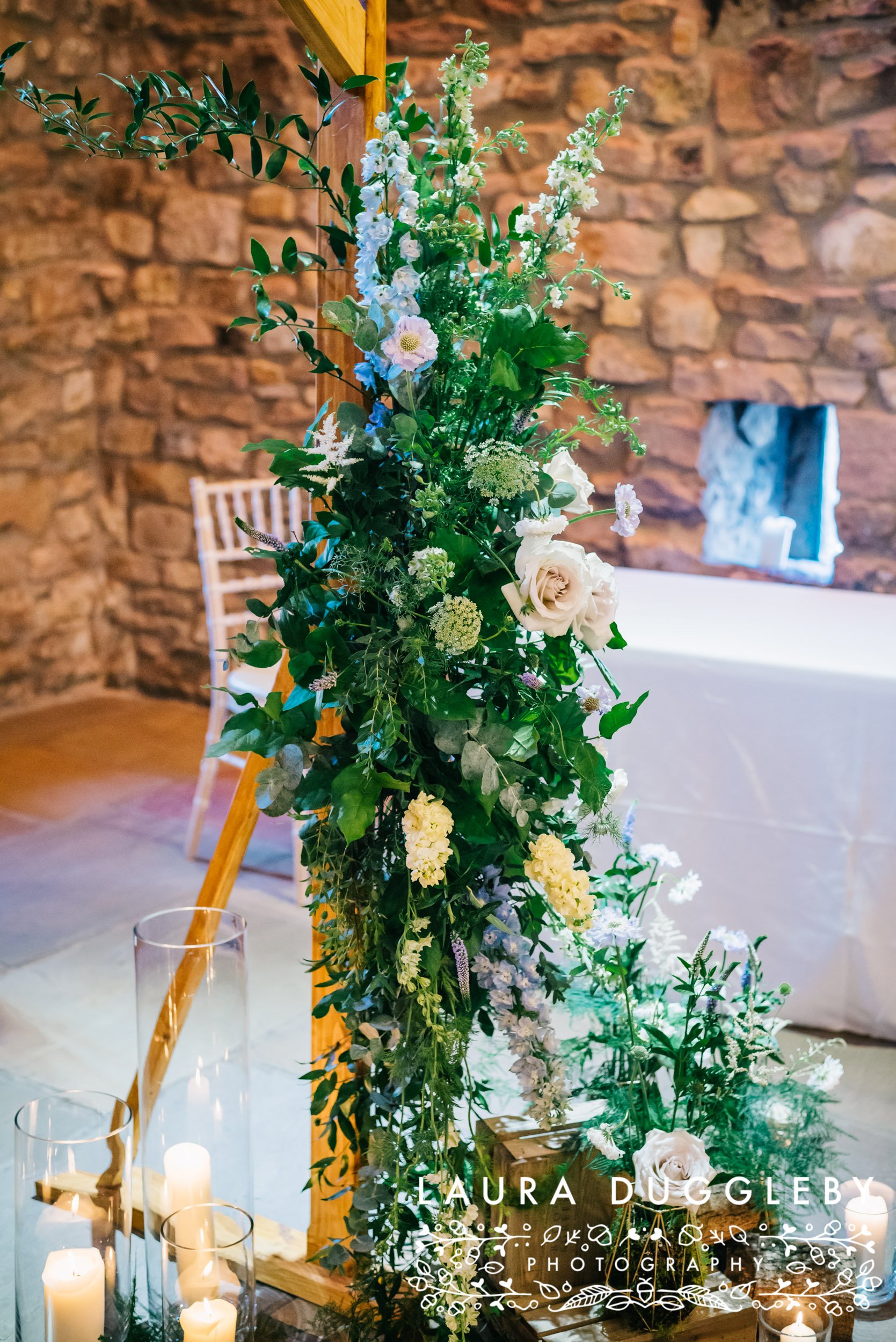 flower arch at browsholme hall clitheroe wedding photography