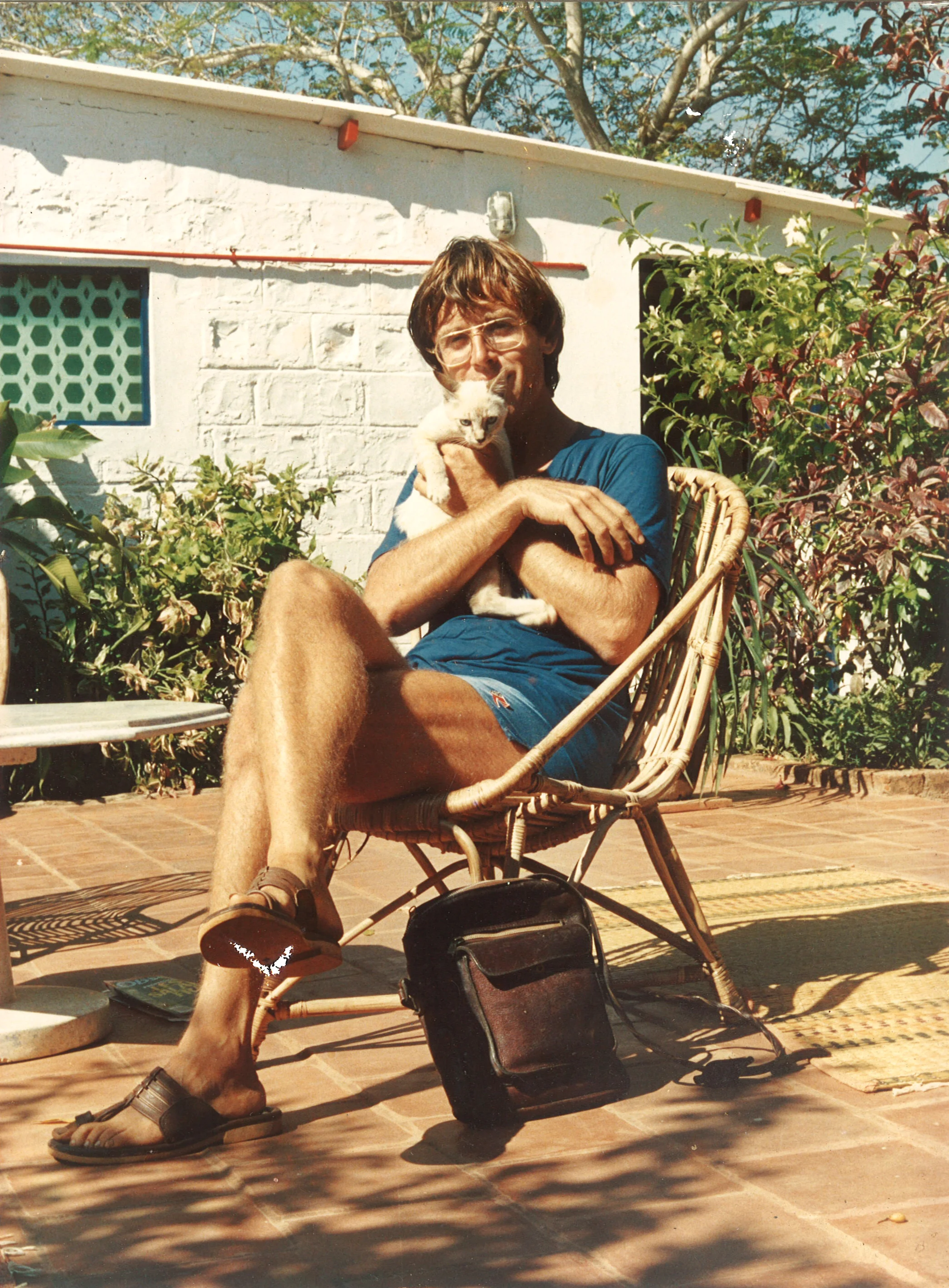 Igor with his cat Amadeus