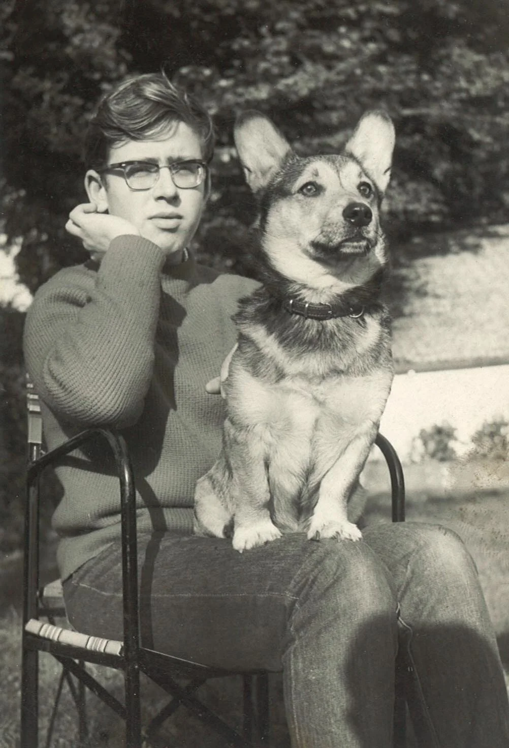 Igor and his royal corgi Pinto in Normandy .jpg .jpg
