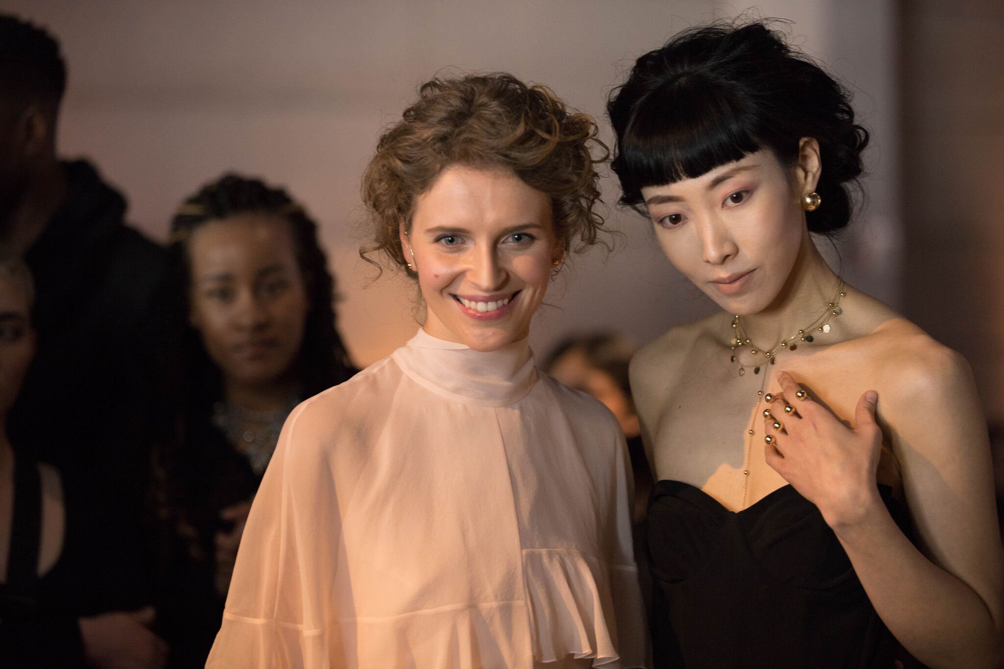 LAFW Guzema - fine jewelry Designer Valeriya Guzema and model.jpeg