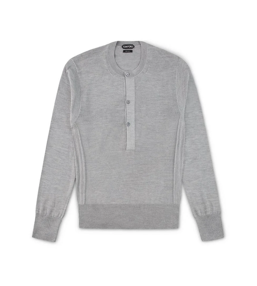 Tom Ford Grey Silk Henley.jpeg