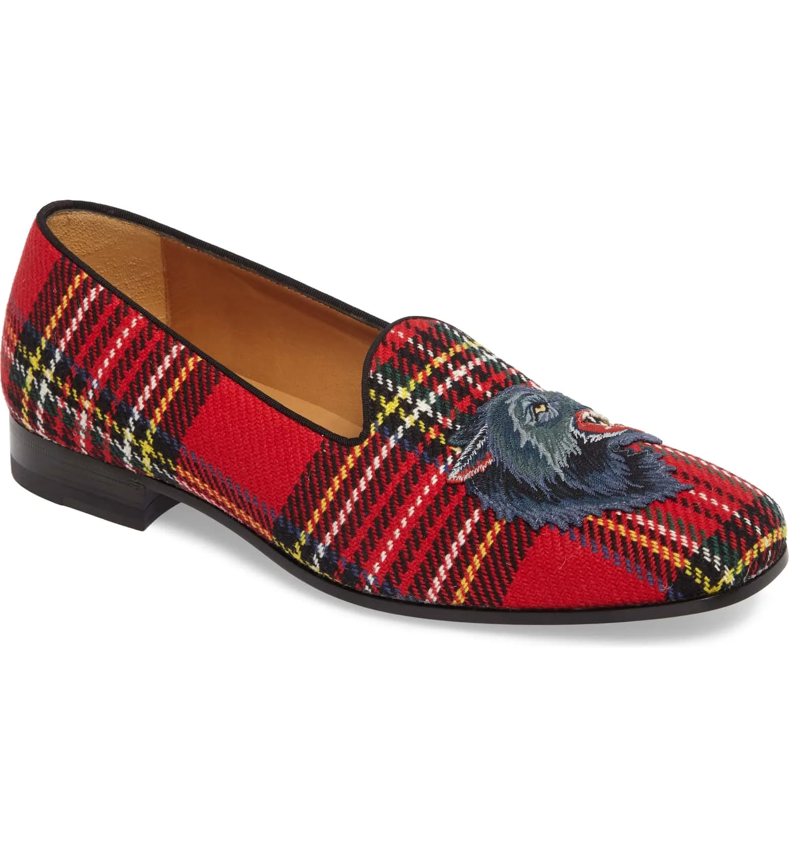 Gucci Red Plaid Wolf Loafer.jpeg