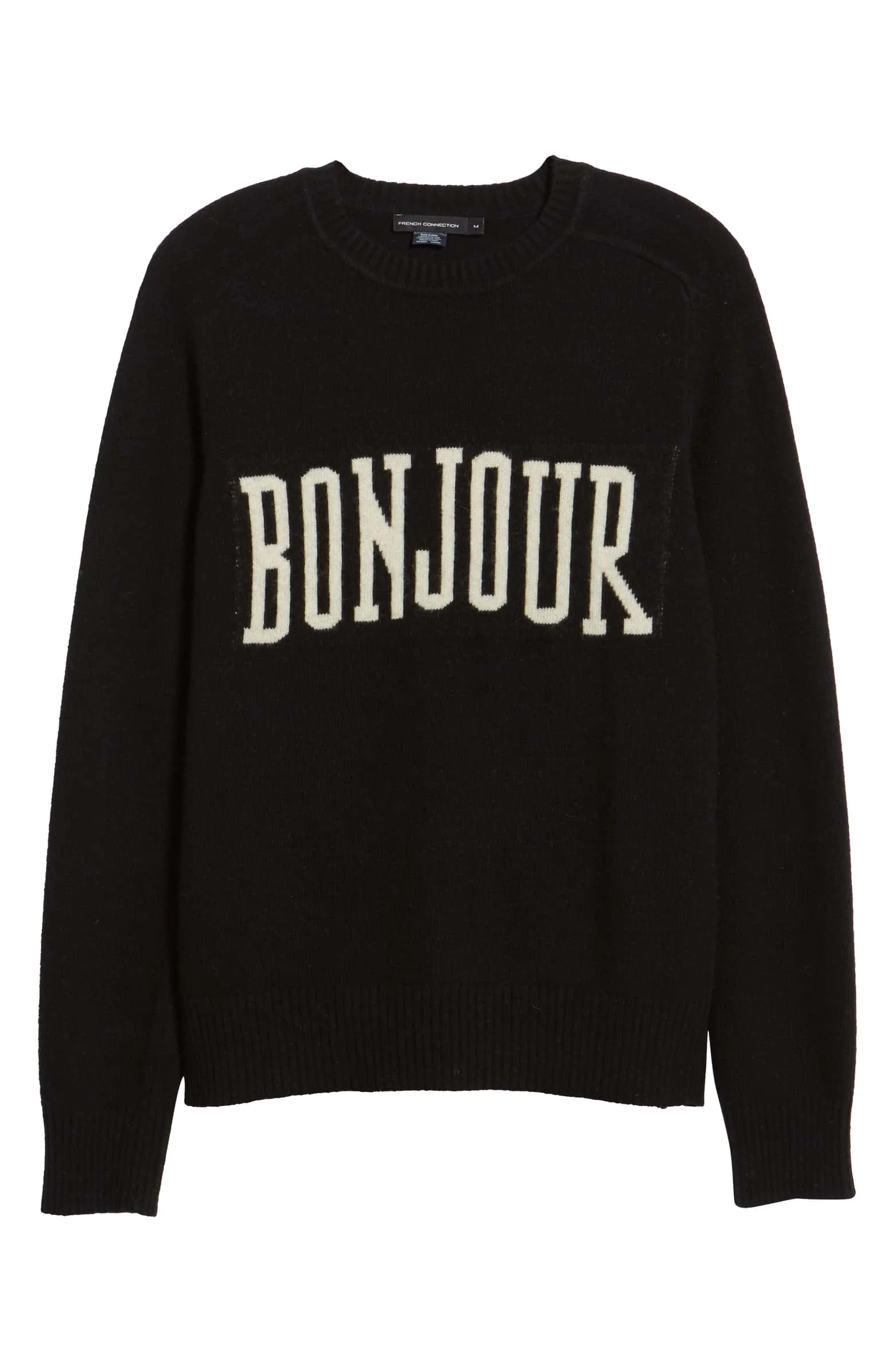 French Connection Black and White Bonjour Sweater.jpeg