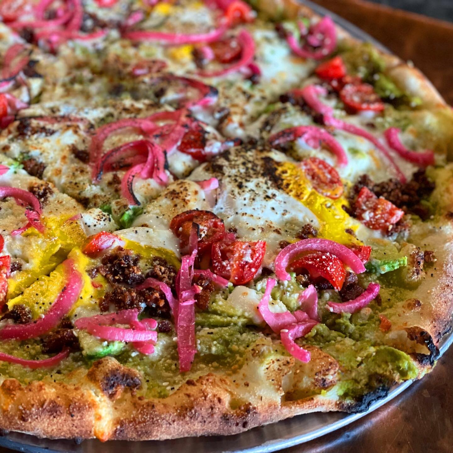 Sundays are for BRUNCH.

Avocado Toast Pie: Avocado puree, bacon, fresh tomatoes, pickled red onions, two eggs, mozzarella &amp; cotija cheese, fresh avocado, &amp; everything bagel seasoning. 

Thinking about brunch in the Portland area? Our friends
