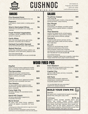 Pizzeria — Cushnoc Brewing Co.
