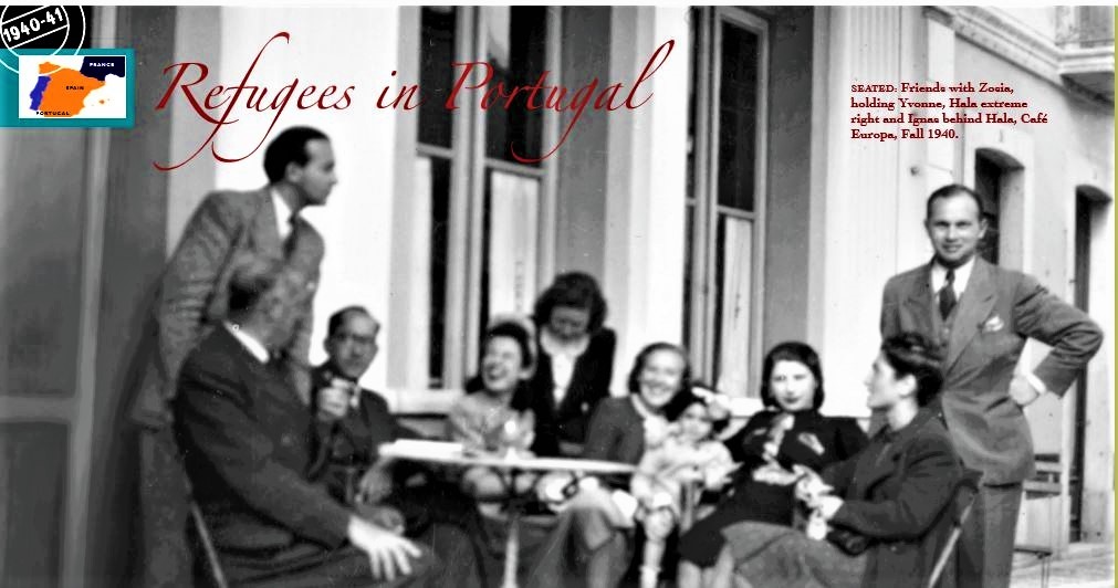 Sousa Mendes visa recipients gather at Cafe Europa, Figueira da Foz waiting for news of the war and where they will be accepted next. (Photo courtesy Joan Arnay Halperin )
