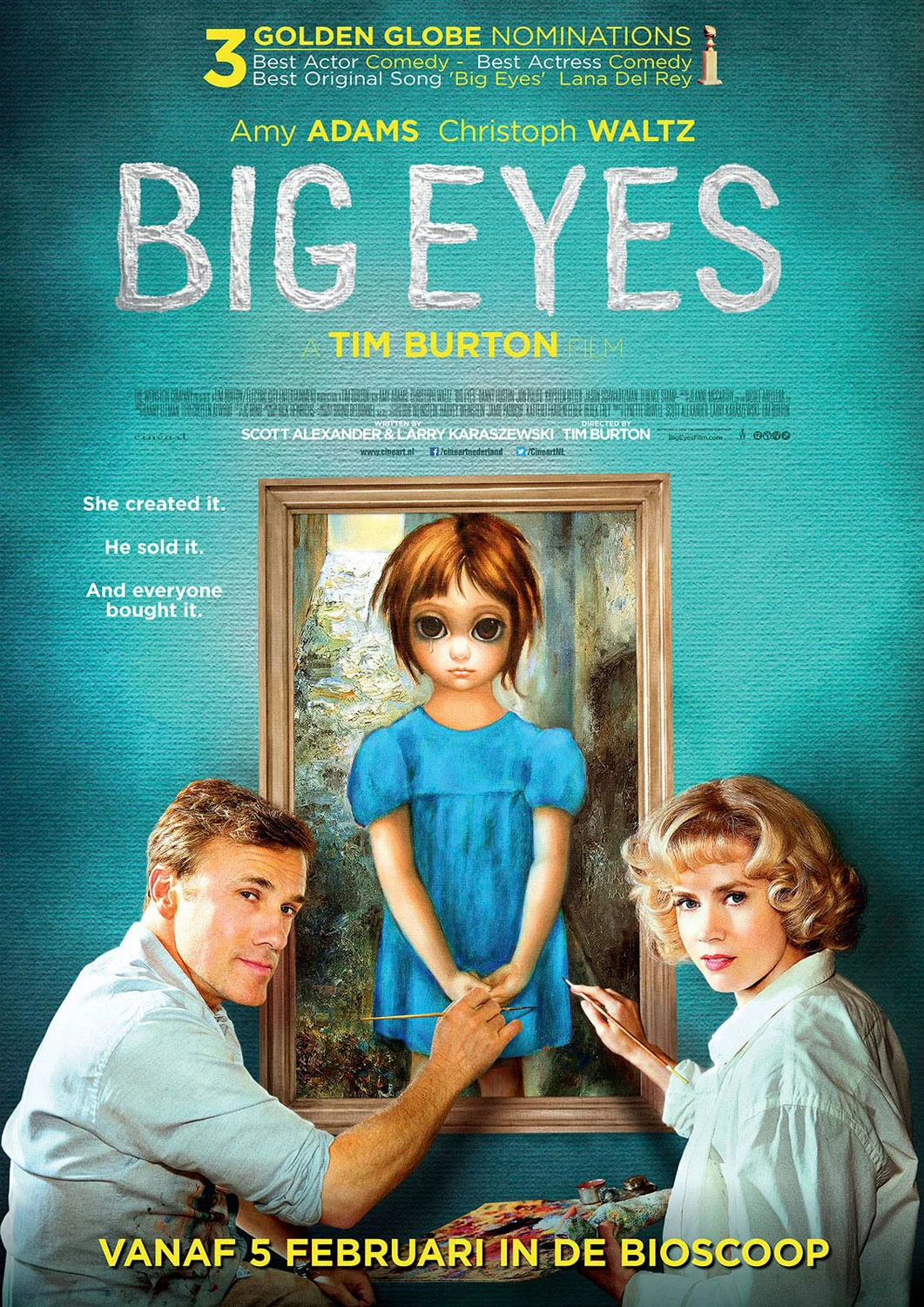 Christoph Waltz and Amy Adams as Walter and Margaret Keane