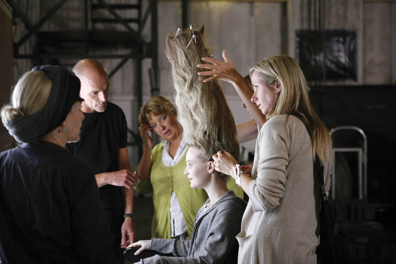 Upside down hair-do