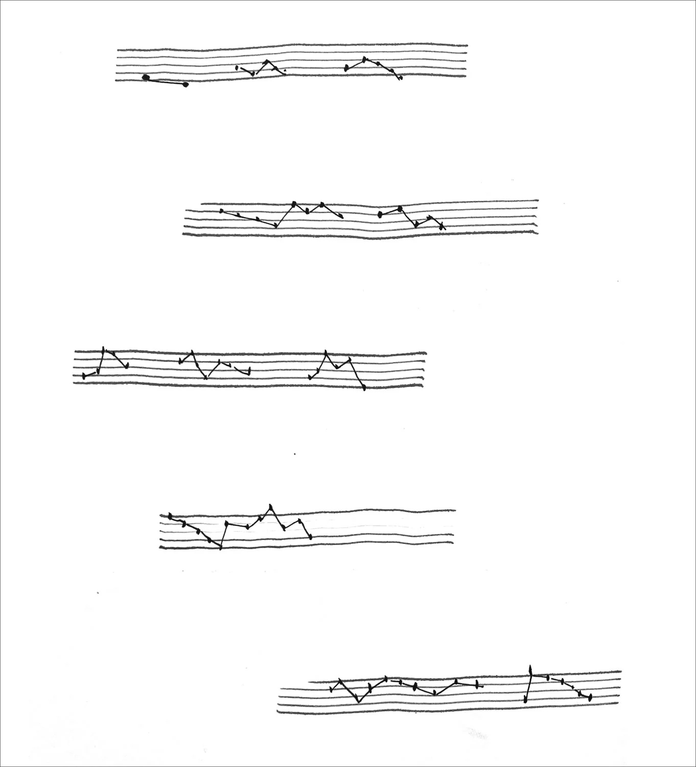 Aner Gar Ou Stenaktos. Contour Sketches