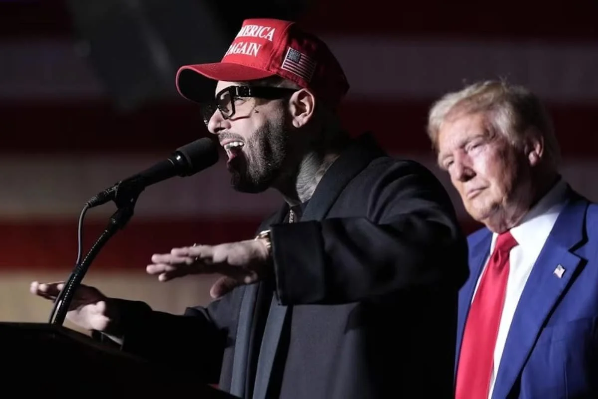 Donald Trump presenta a Nicky Jam como mujer antes de que el astro saliera a apoyarlo en Las Vegas