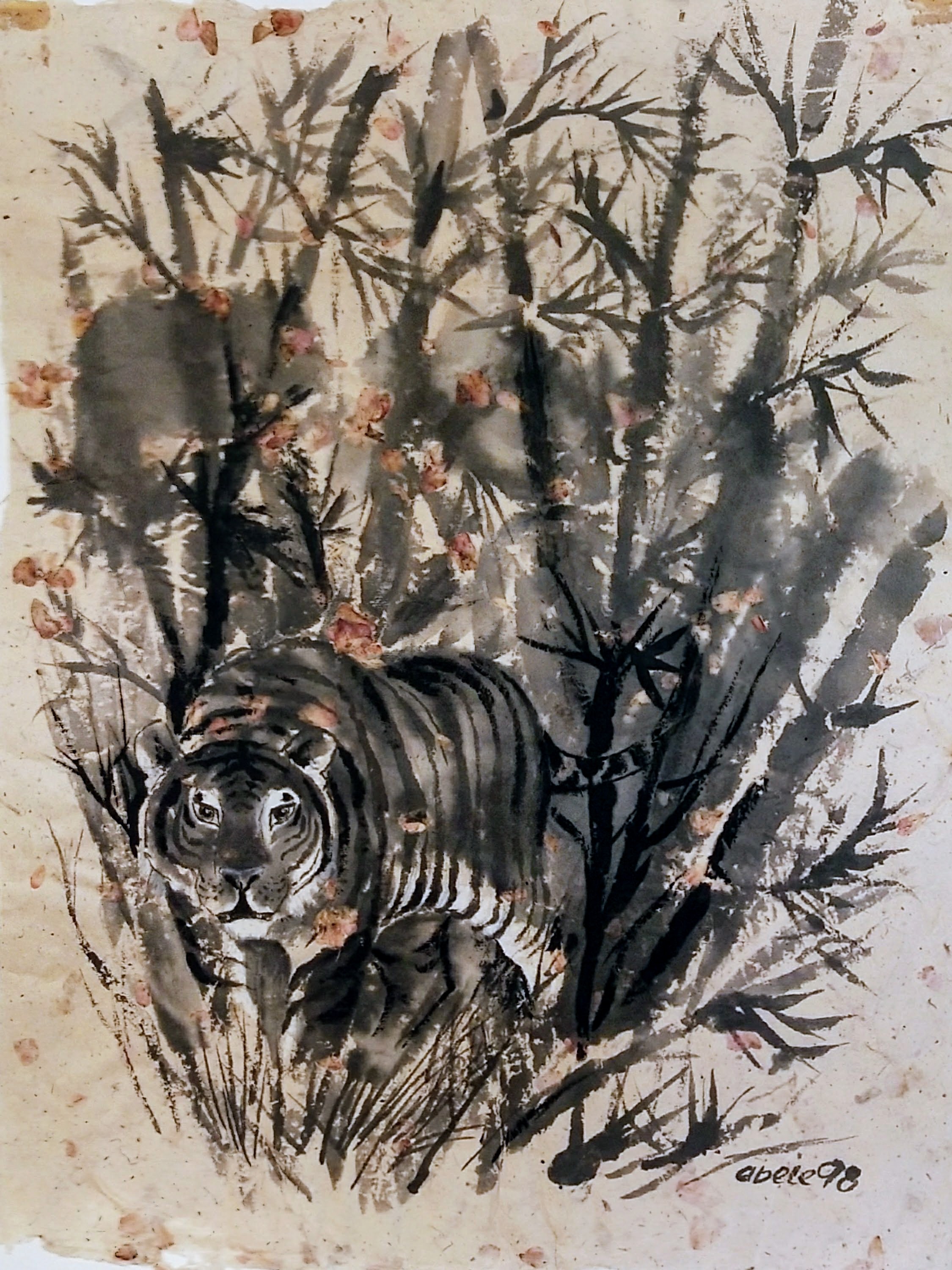 Tiger in Dicklichbambus / Tiger in Dense Bamboo