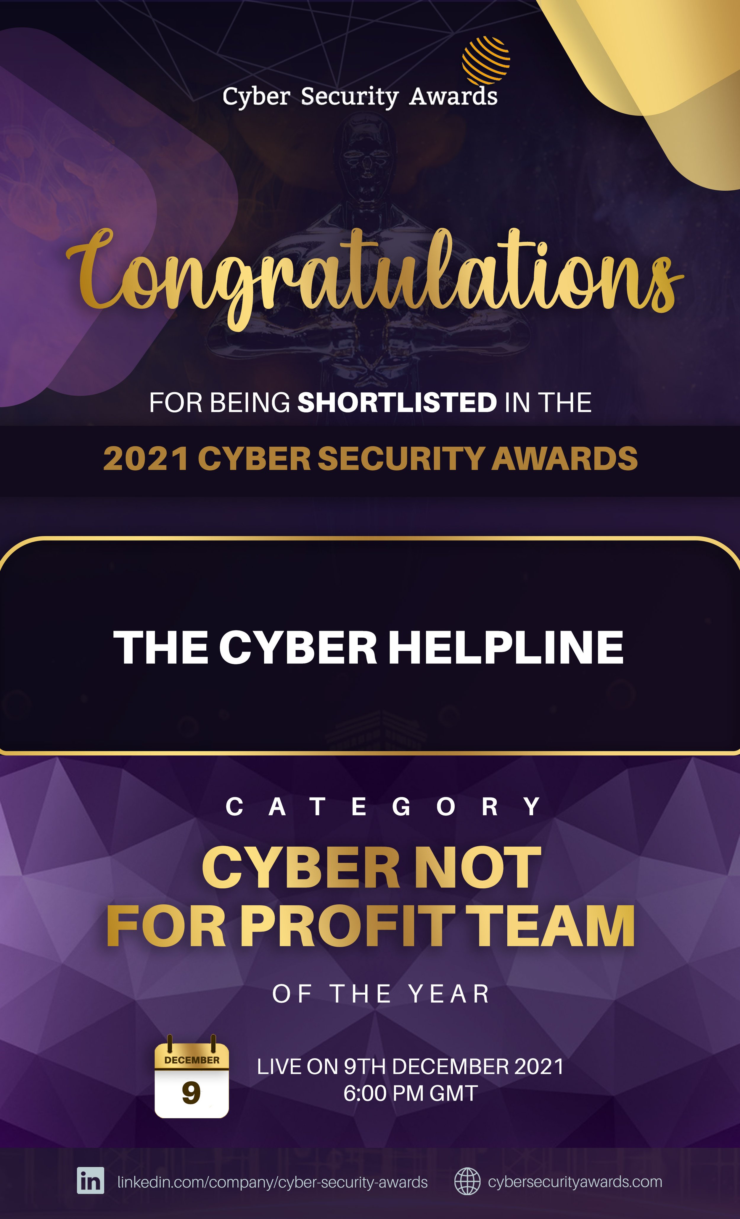 Shortlisted: Cyber not for profit team of the year