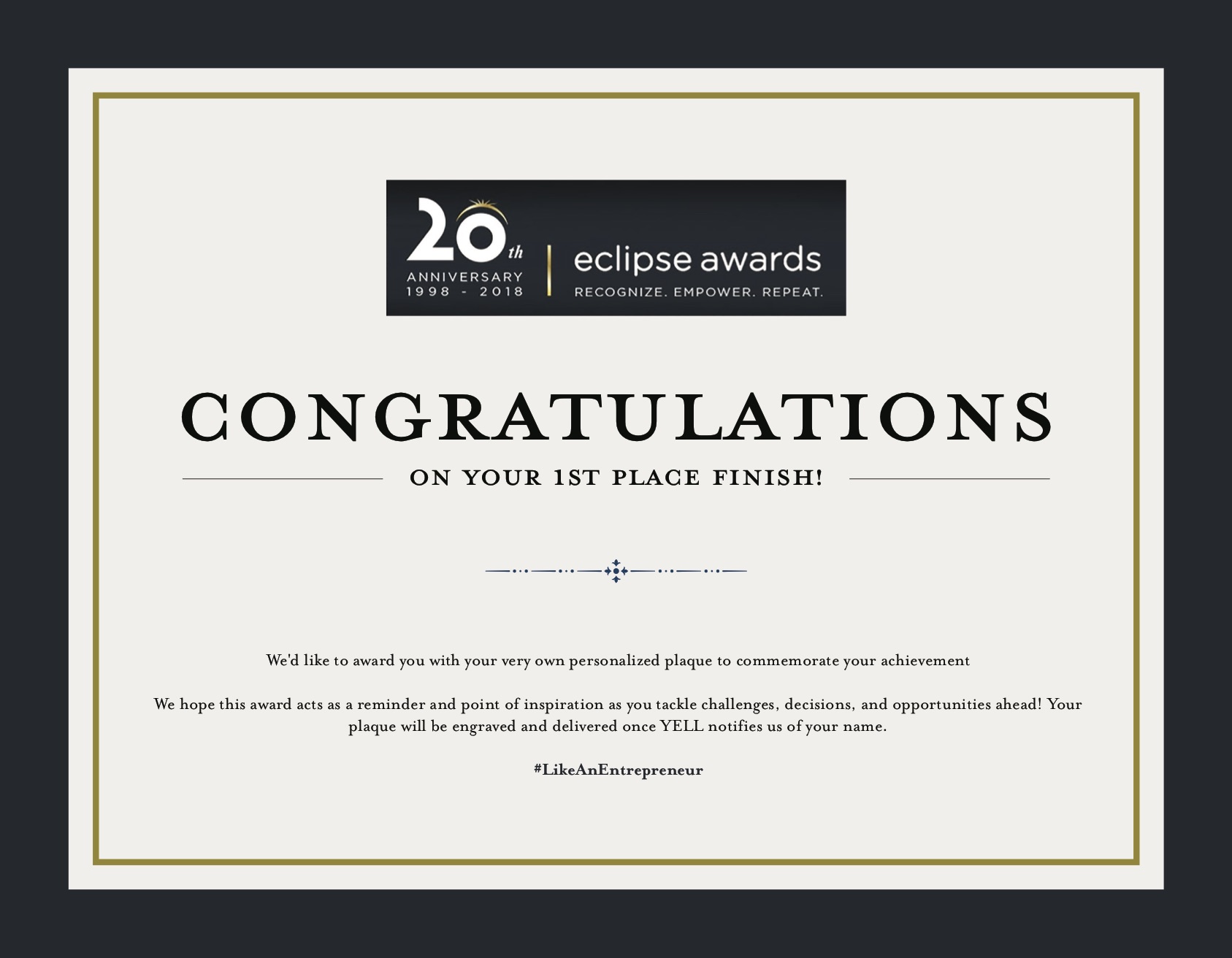 Eclipse - 1 for each member of winning team.jpg