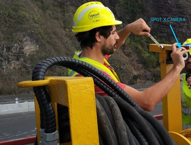 Spot X monitoring cameras on dredge equipment