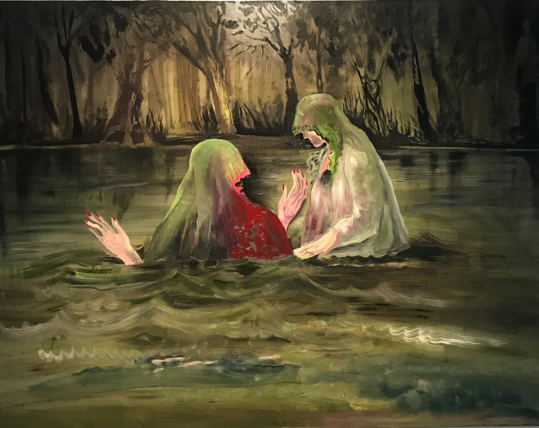 Swim-swim you're in a swamp! 170x130cm, oil on canvas 2019